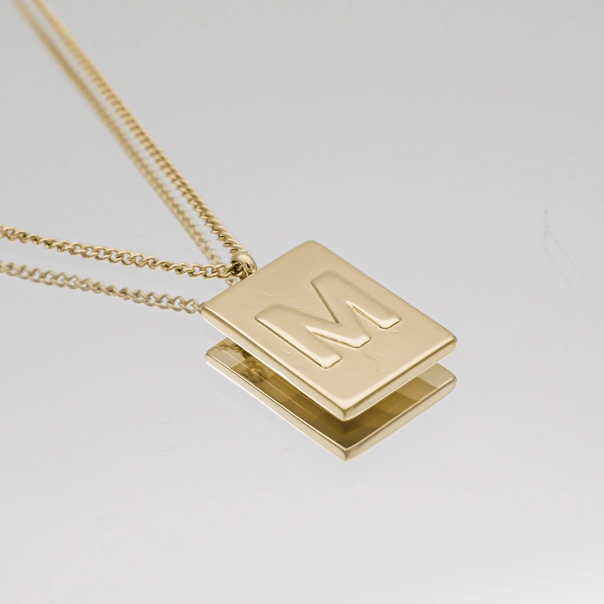 Athena Initial Tablet Necklace