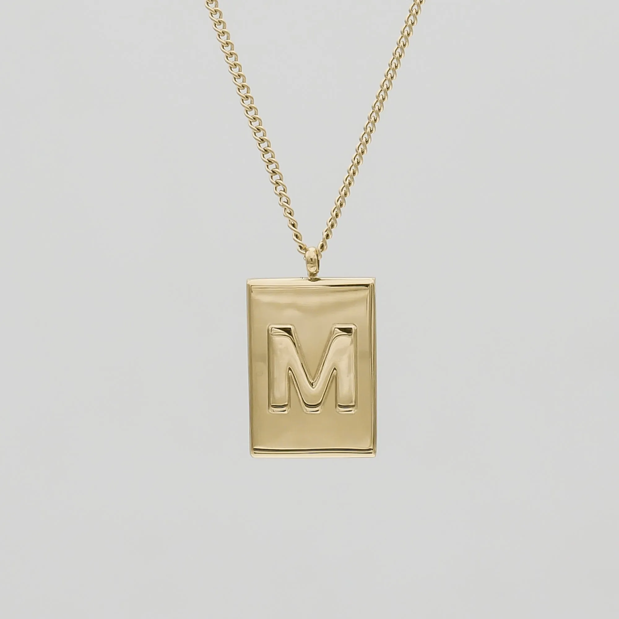 Athena Initial Tablet Necklace