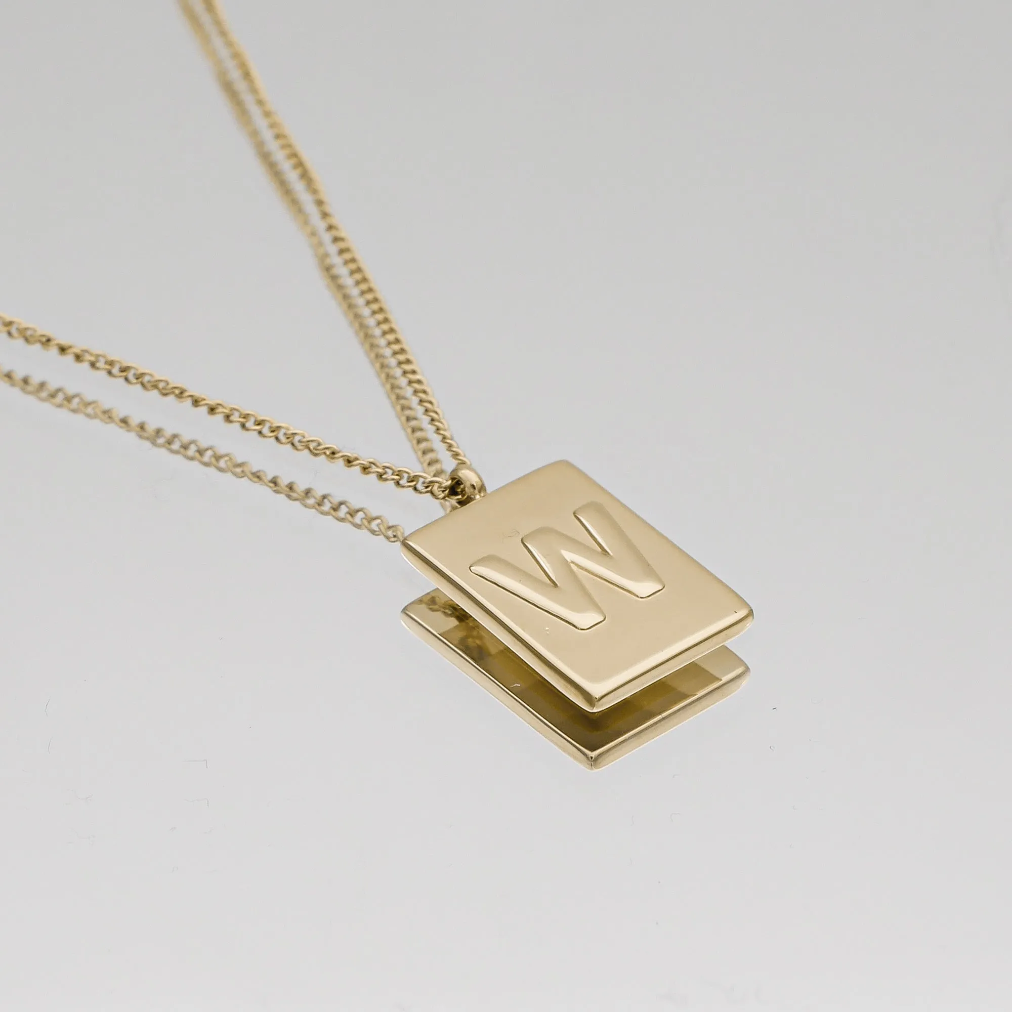 Athena Initial Tablet Necklace