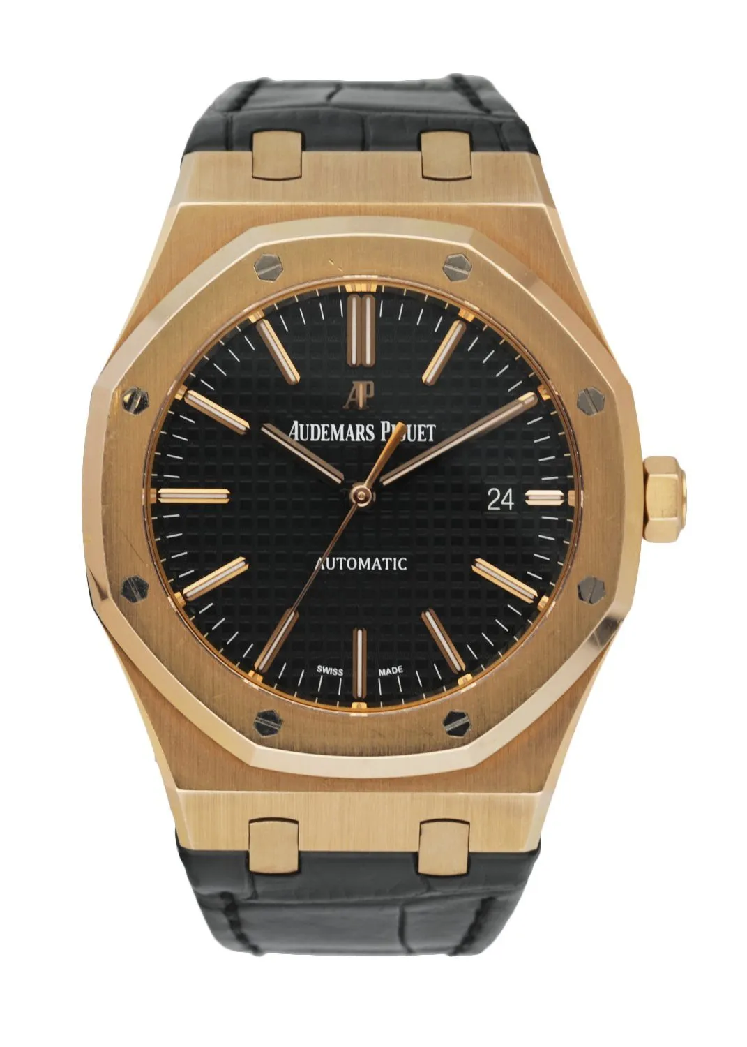 Audemars Piguet Royal Oak 15400OR 18k Pink Gold Mens Watch Box & Papers