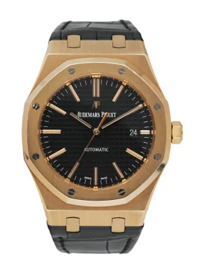 Audemars Piguet Royal Oak 15400OR 18k Pink Gold Mens Watch Box & Papers