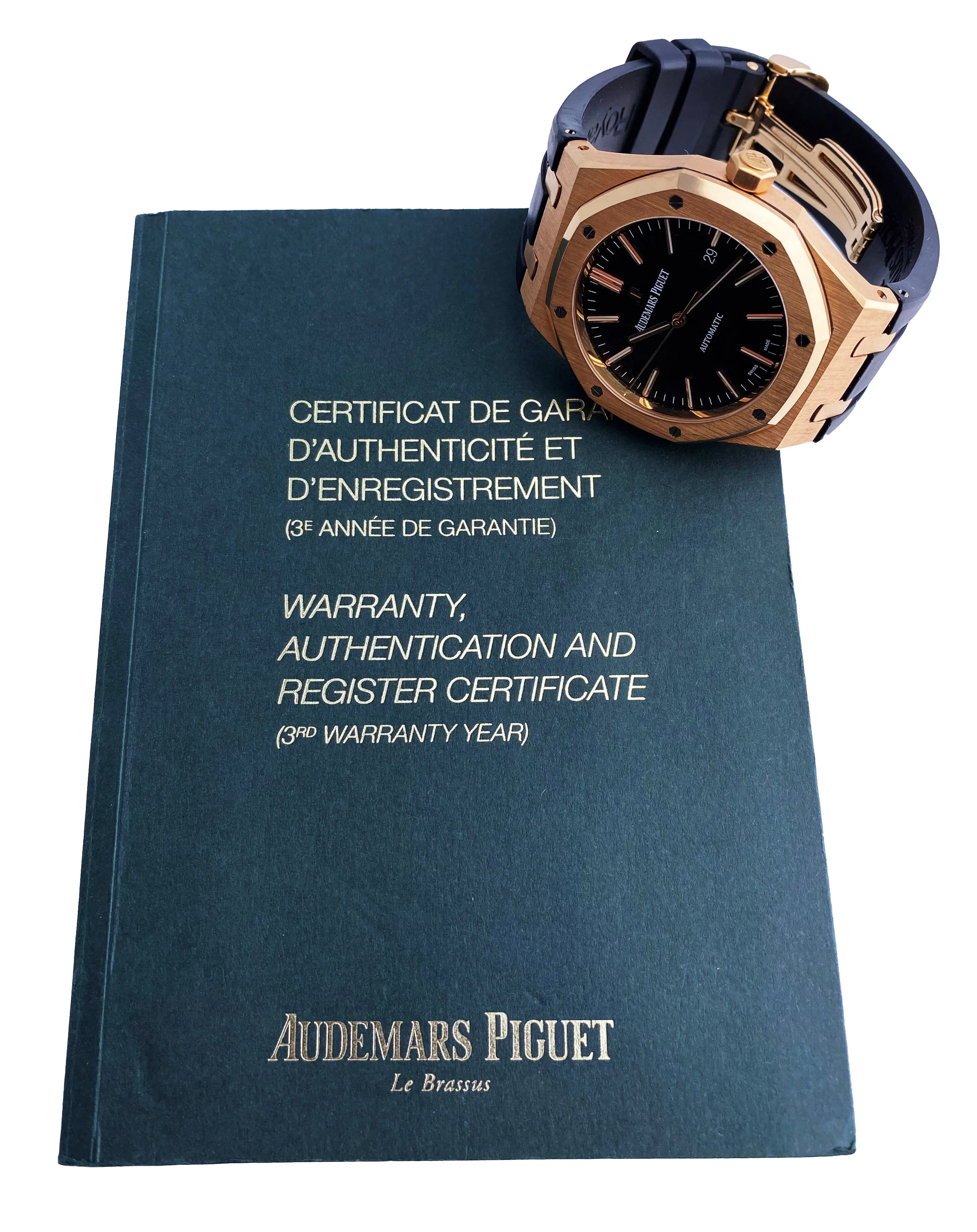 Audemars Piguet Royal Oak 15400OR 18K Rose Gold Box & Papers