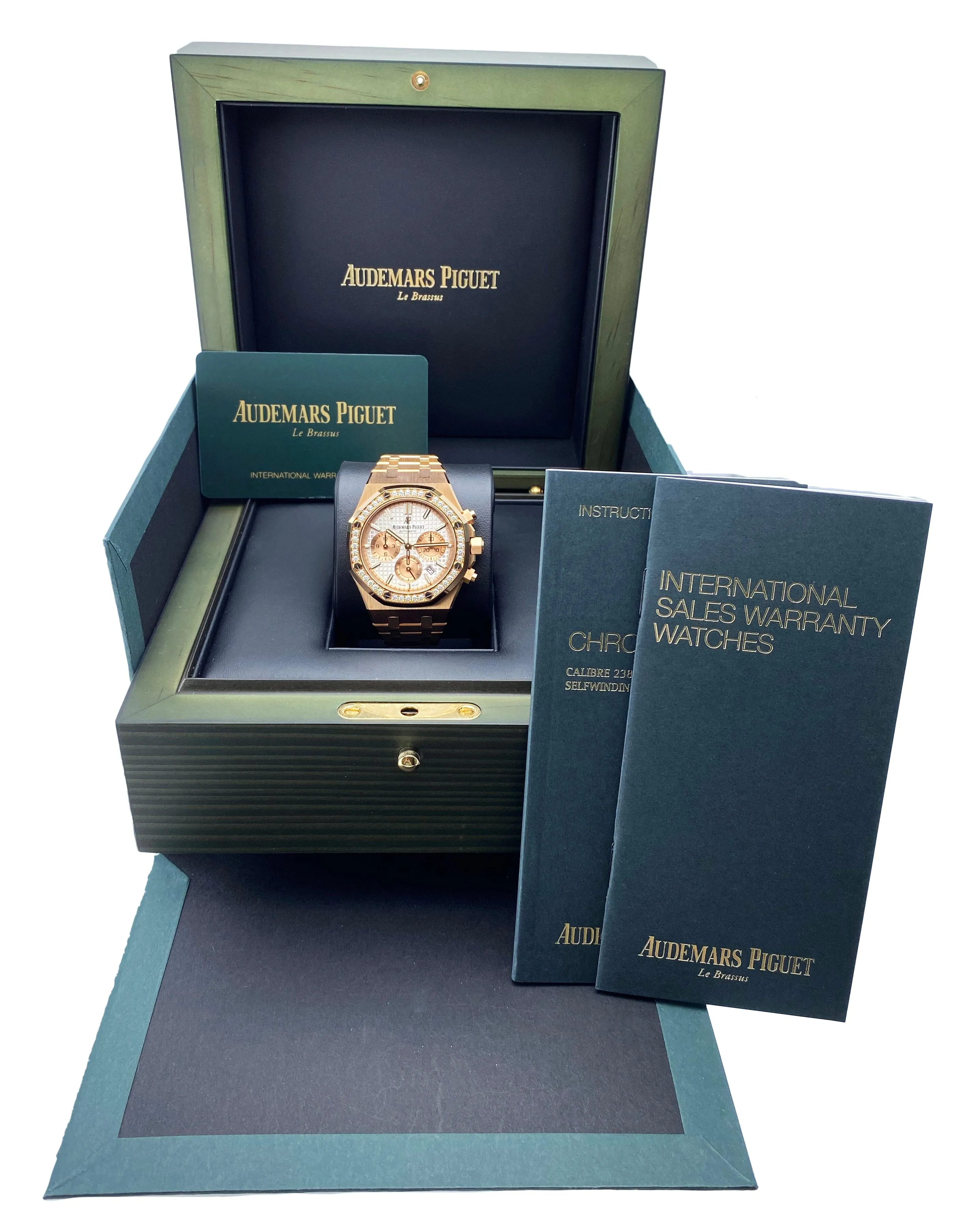 Audemars Piguet Royal Oak 26315OR Diamond Rose Gold Watch Box Paper