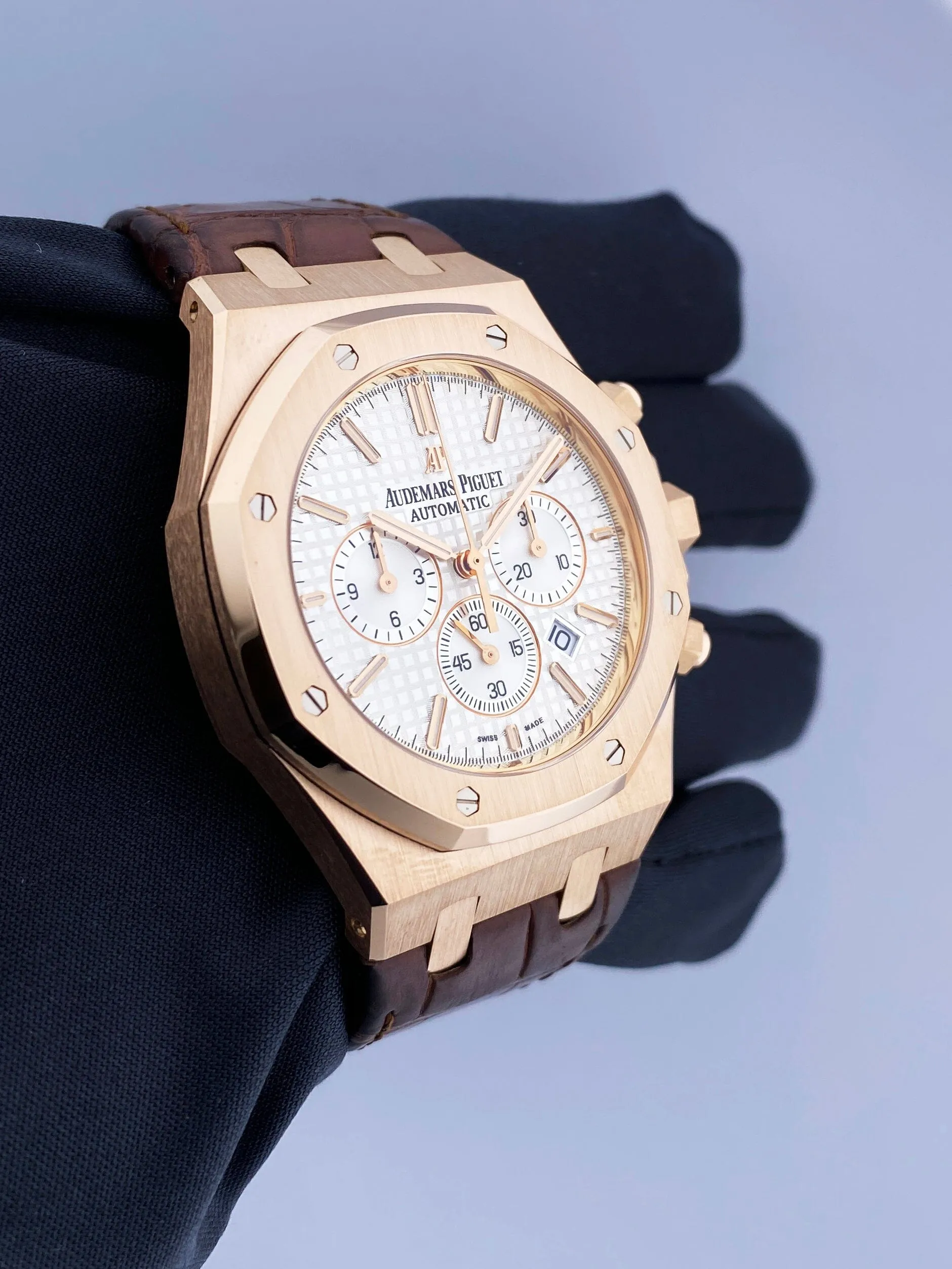 Audemars Piguet Royal Oak 26320OR 18K Rose Gold Chronograph Mens Watch