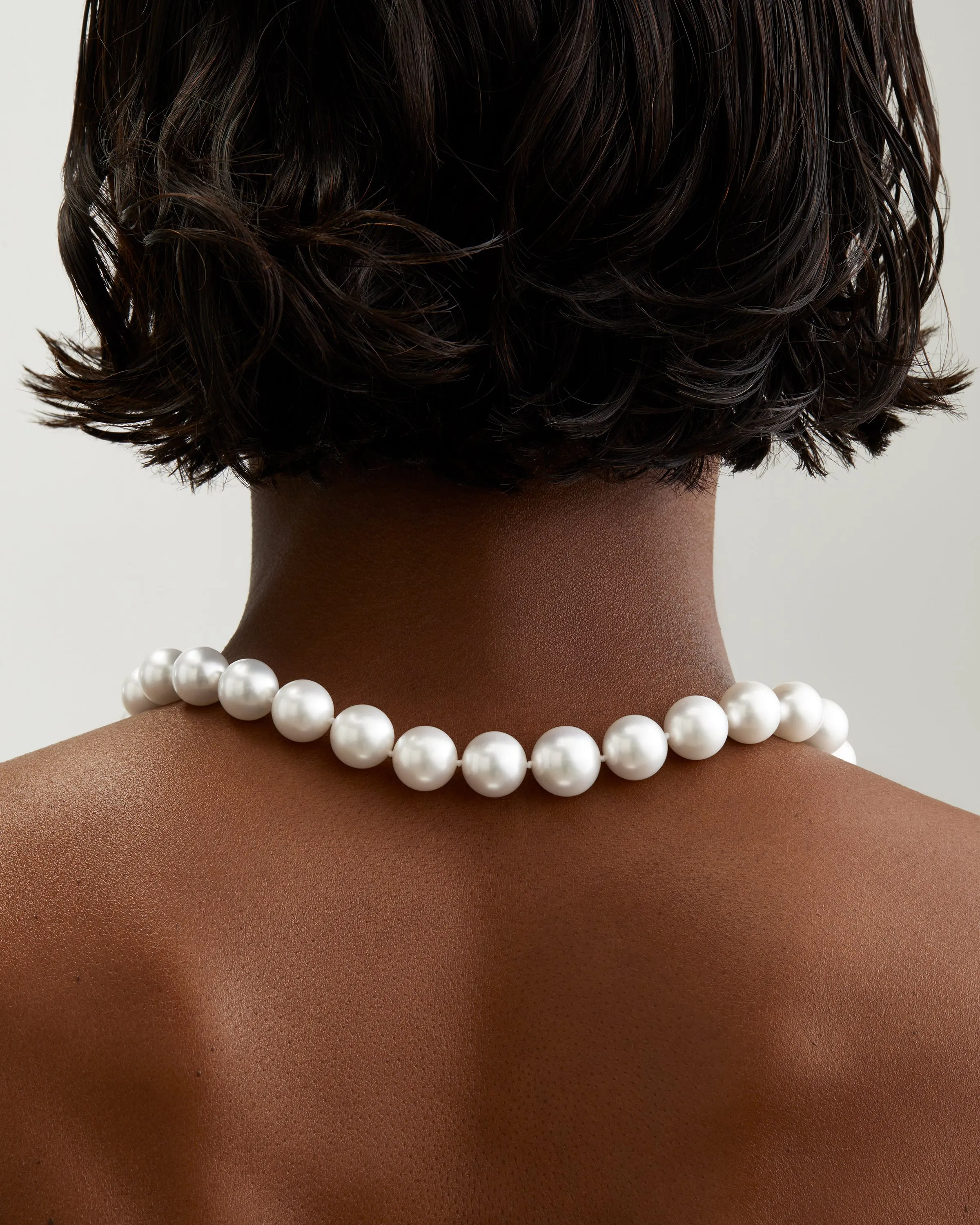 Australian South Sea Round Pearl Necklace in Rose Gold