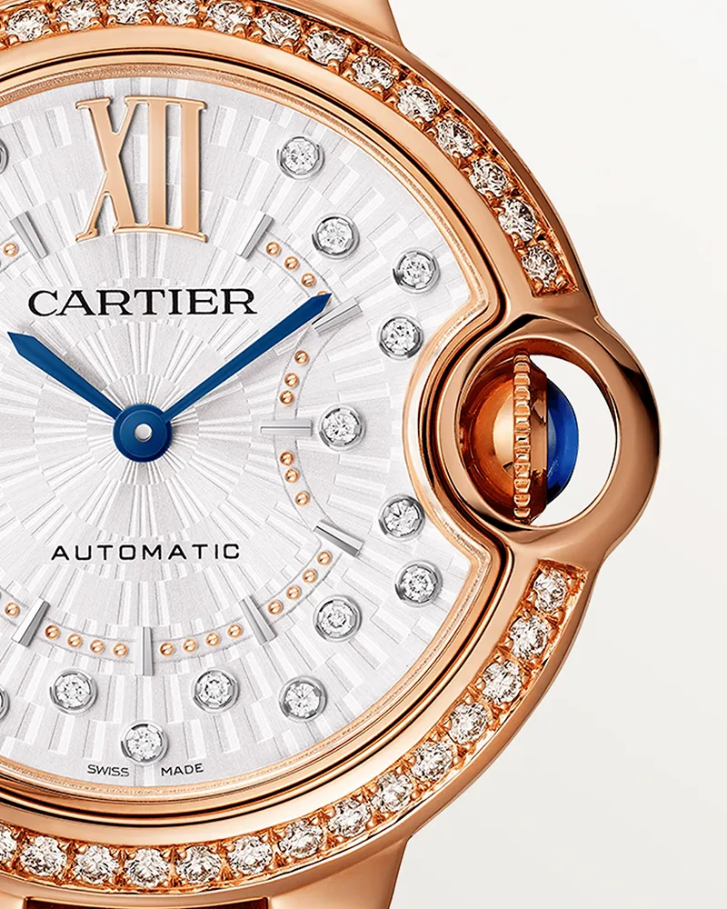 BALLON BLEU DE CARTIER, 33 MM, ROSE GOLD, DIAMONDS