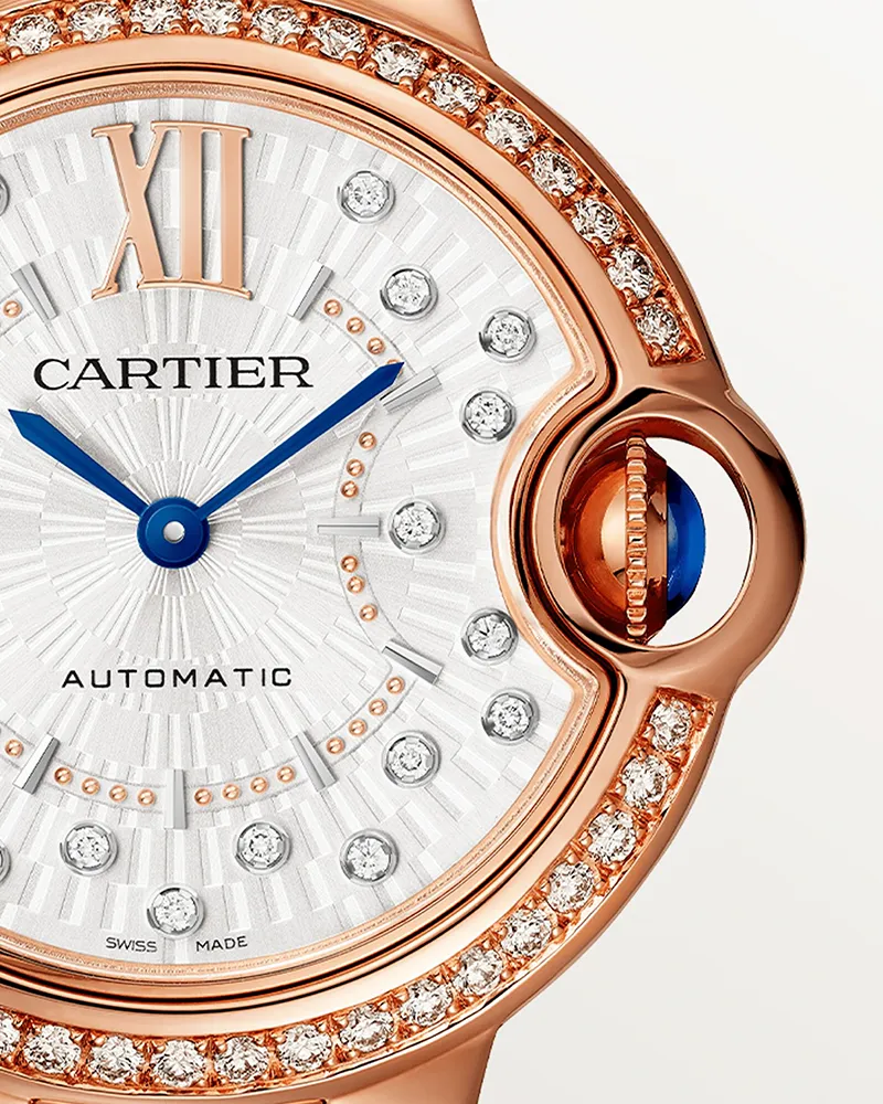 BALLON BLEU DE CARTIER, 33 MM, ROSE GOLD, DIAMONDS