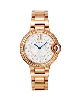 BALLON BLEU DE CARTIER, 33 MM, ROSE GOLD, DIAMONDS