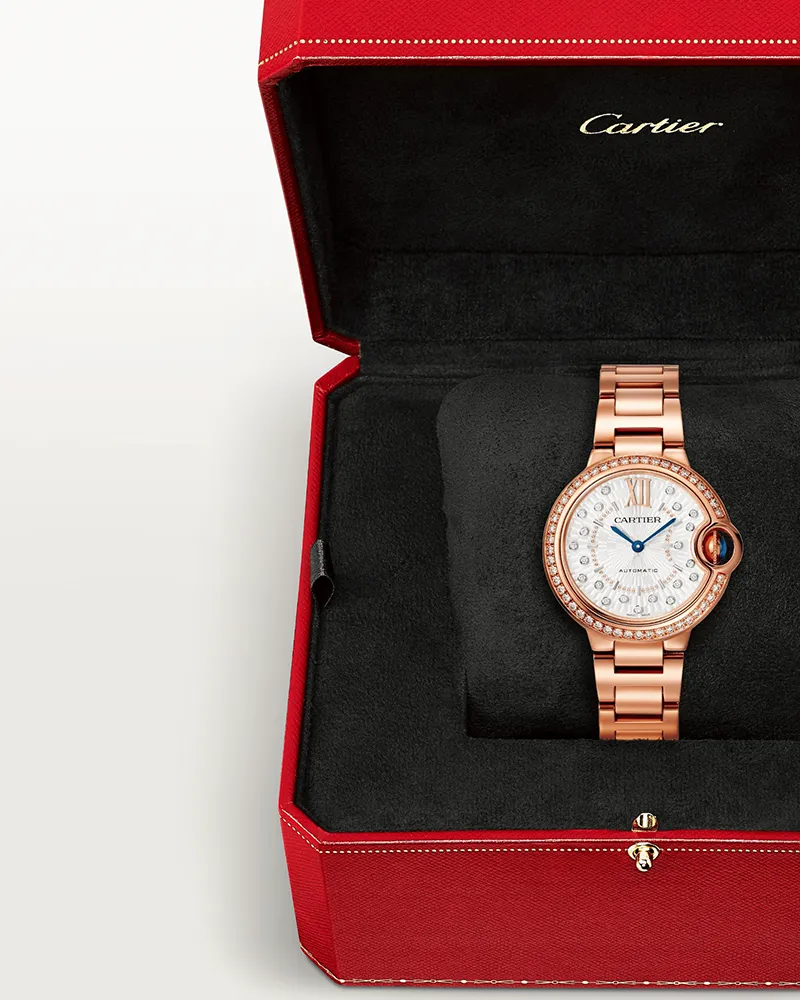 BALLON BLEU DE CARTIER, 36 MM, ROSE GOLD, DIAMONDS