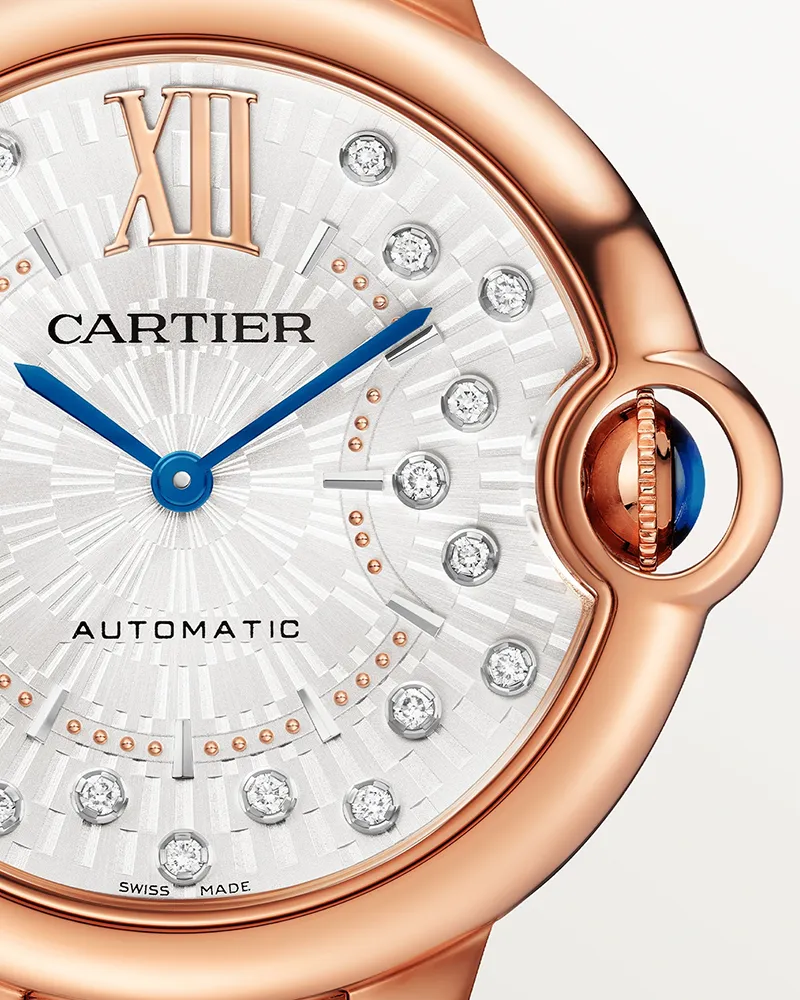 BALLON BLEU DE CARTIER, 36 MM, ROSE GOLD, DIAMONDS