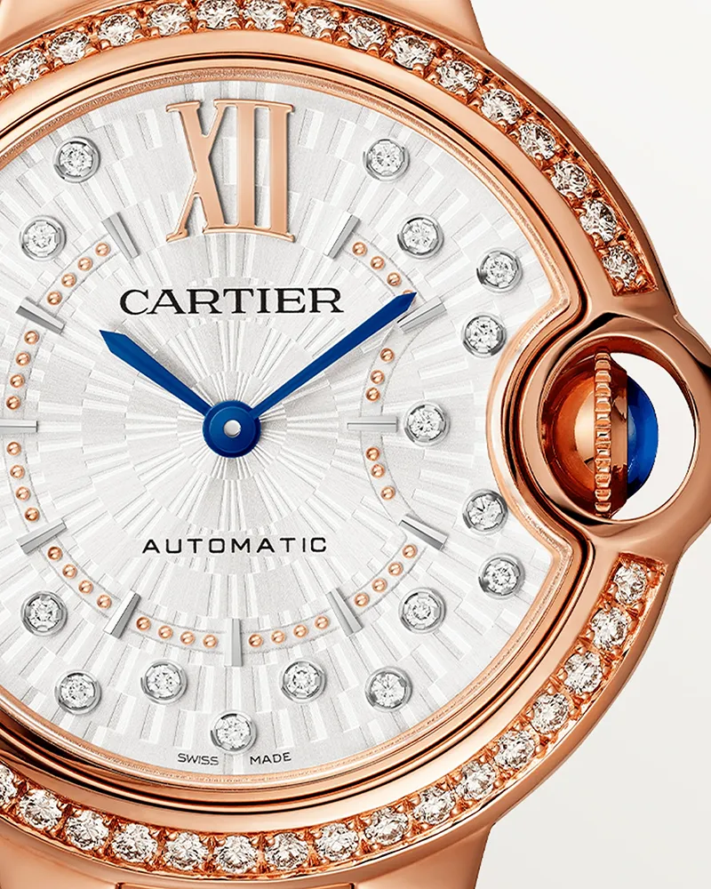 BALLON BLEU DE CARTIER, 36 MM, ROSE GOLD, DIAMONDS