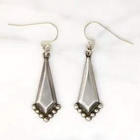 Beaded Drop Sterling Silver Earrings