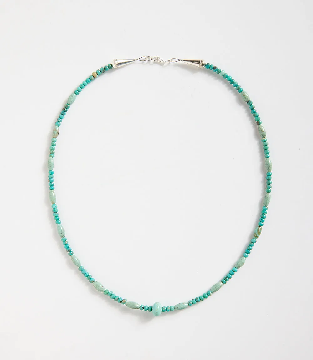 Beaded Turquoise Stone Necklace