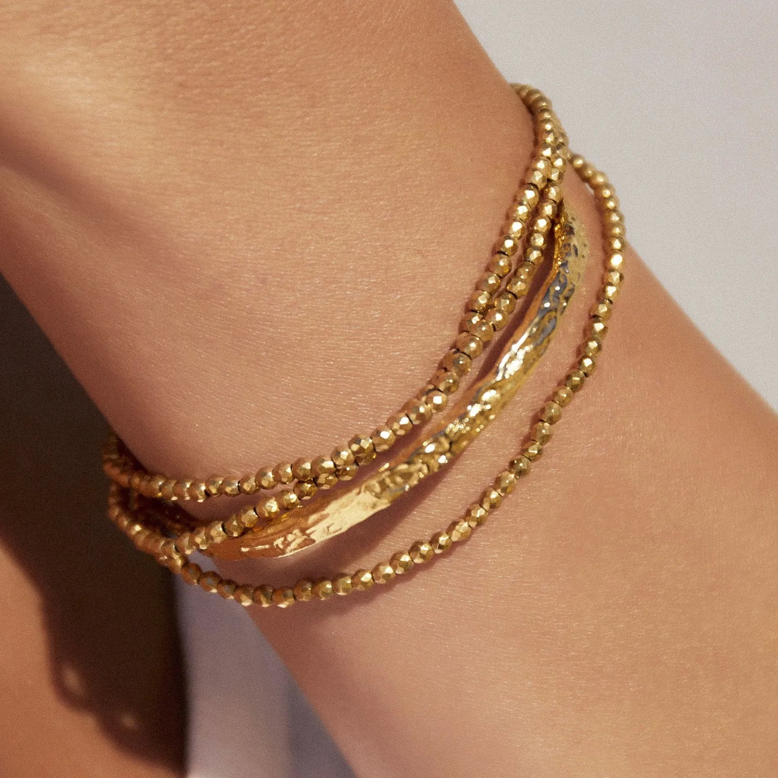 Luxurious Birdie Gold Bracelet Stack for Elegant Style