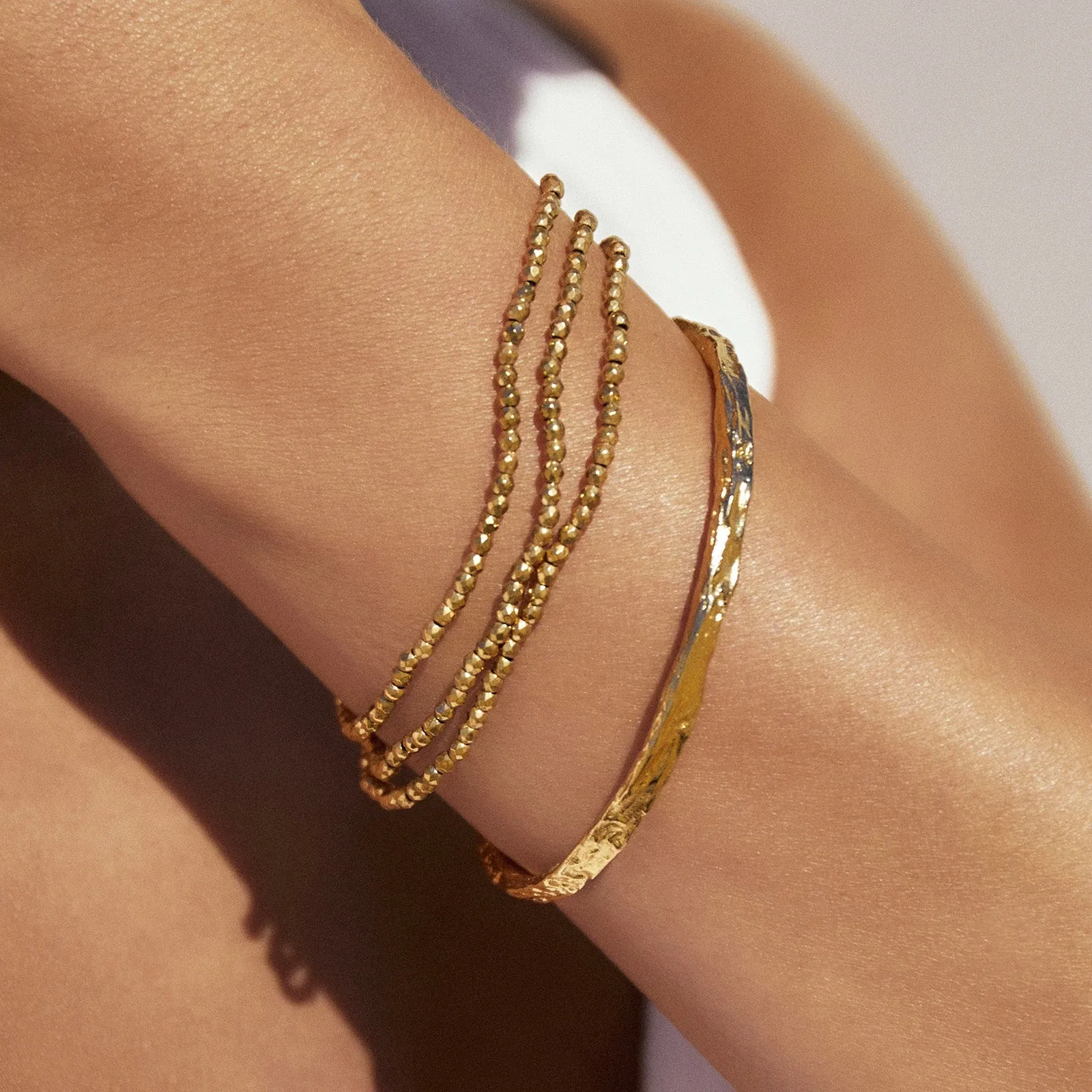 Luxurious Birdie Gold Bracelet Stack for Elegant Style