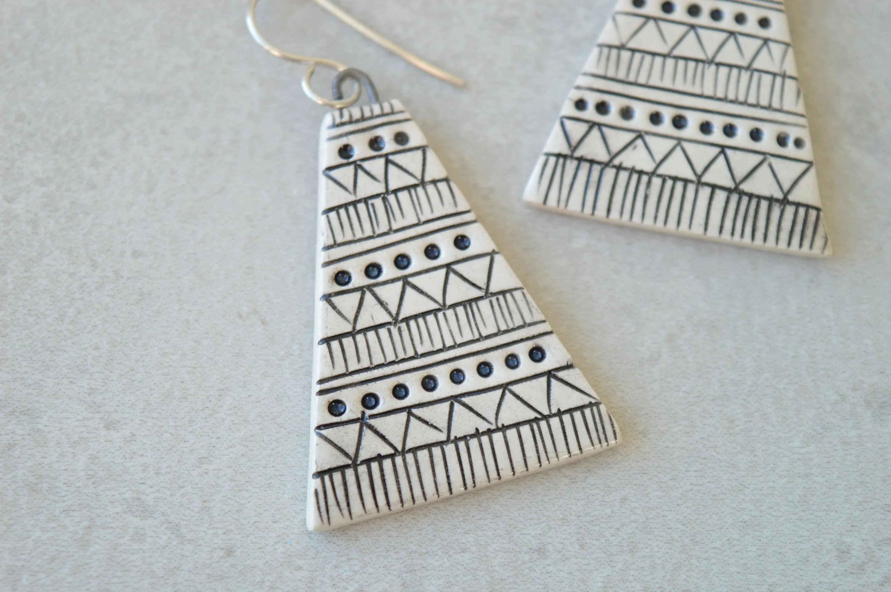 Black & White Dangle Earrings