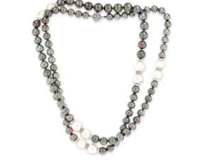 Black and White Pearl Necklace