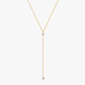 Bling Lariat Necklace Gold