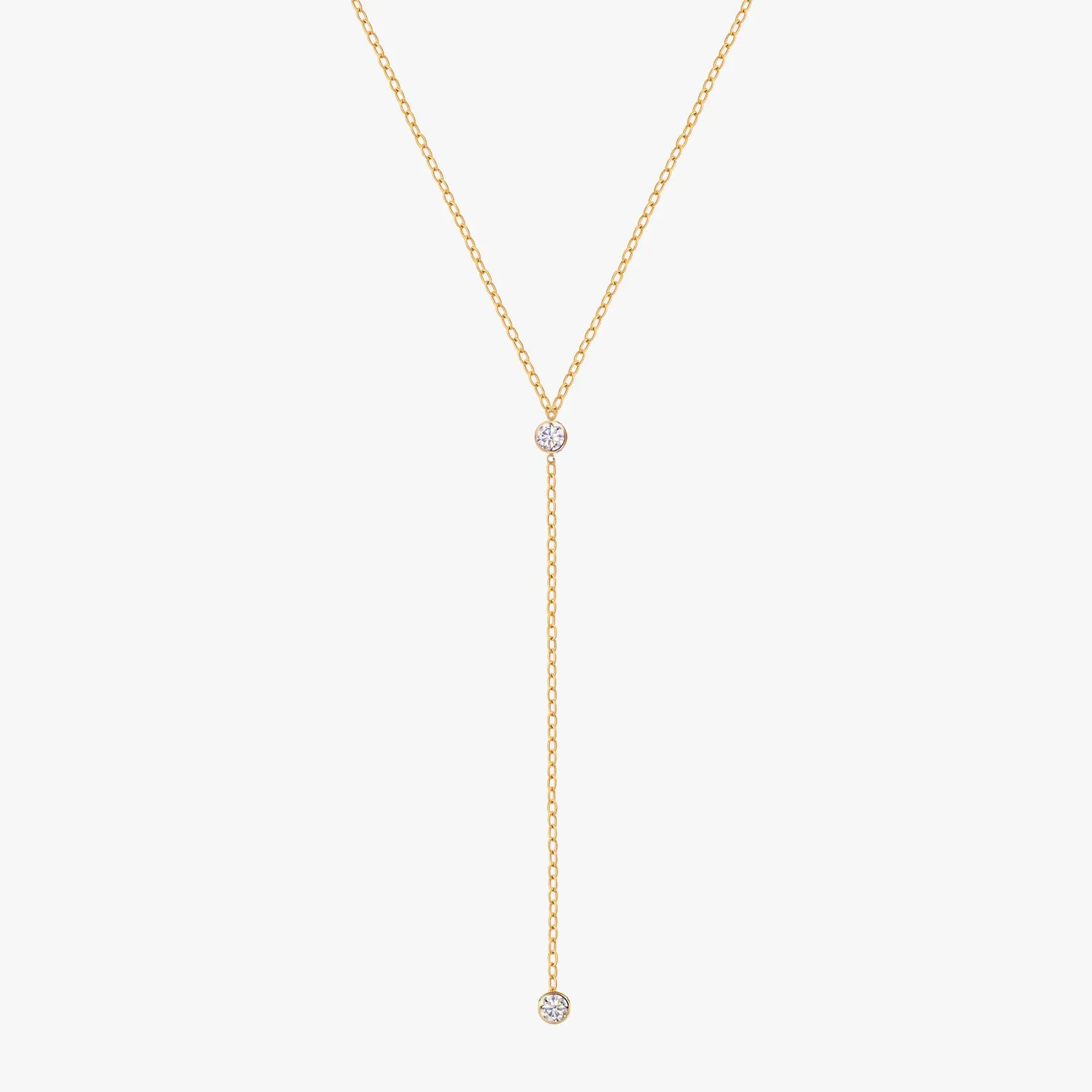 Bling Lariat Necklace Gold