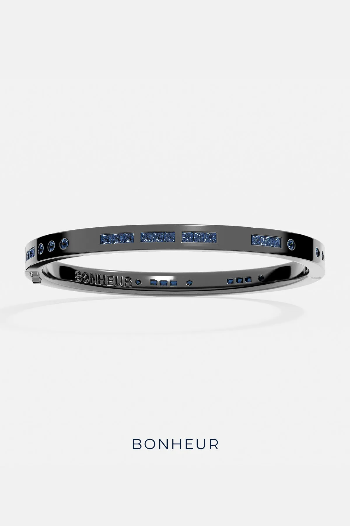 Blue Bonheur Morse Code Bangle