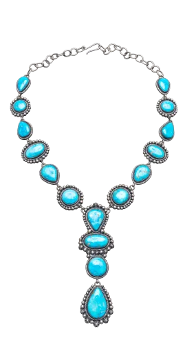 Blue Ridge Turquoise Lariat Necklace & Earring Set | Diane Wiley