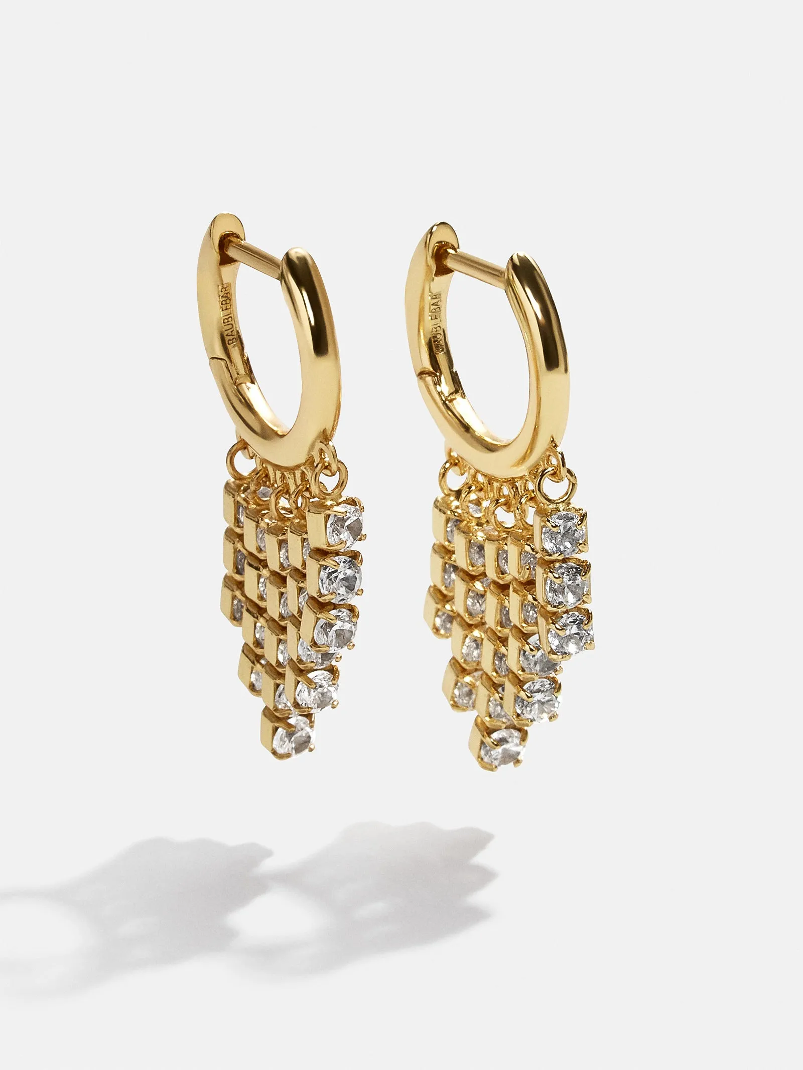 Bobbie 18K Gold Earrings - Clear/Gold