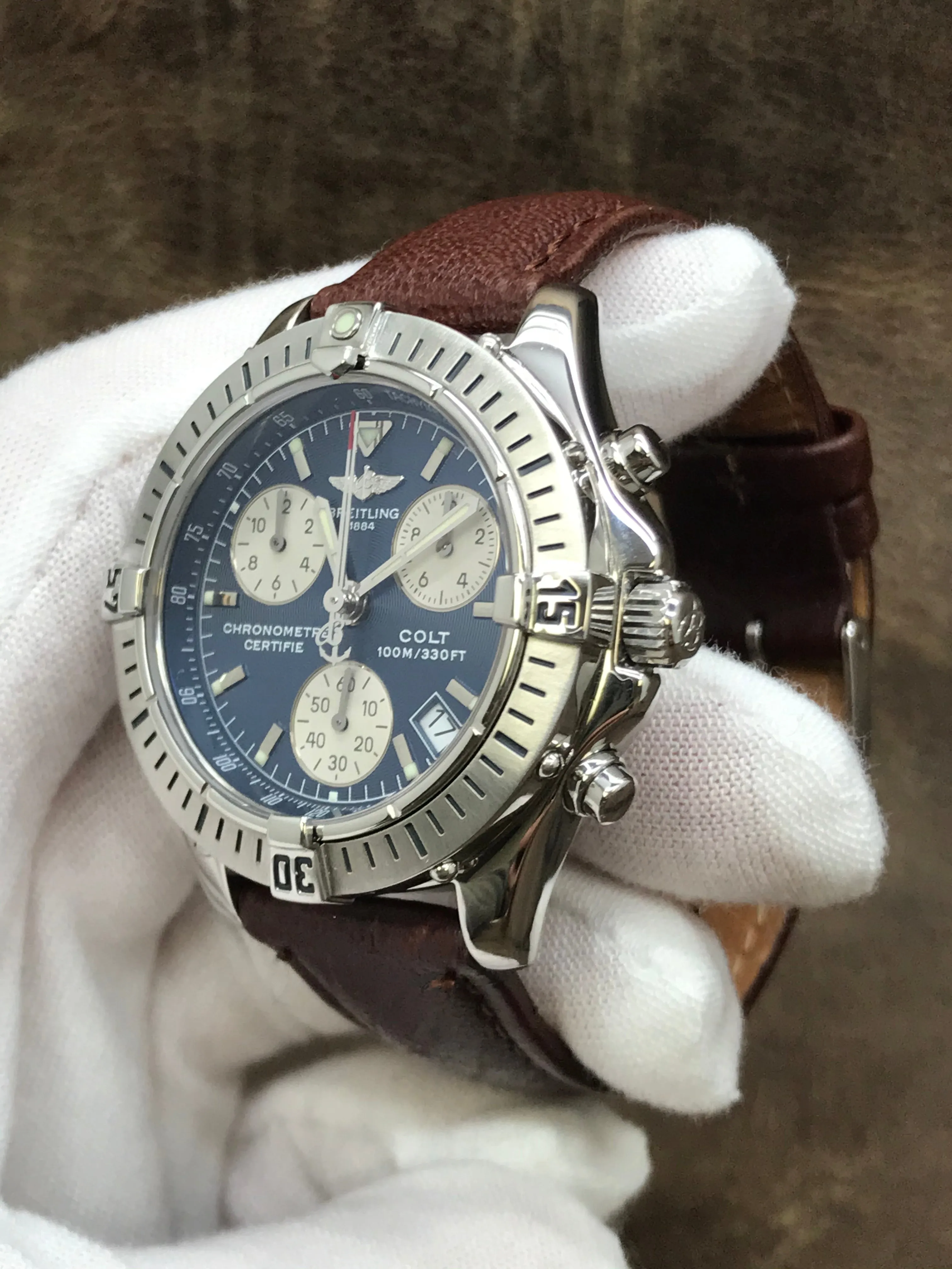 Breitling Colt A73350 Blue Dial Quartz Men's Watch