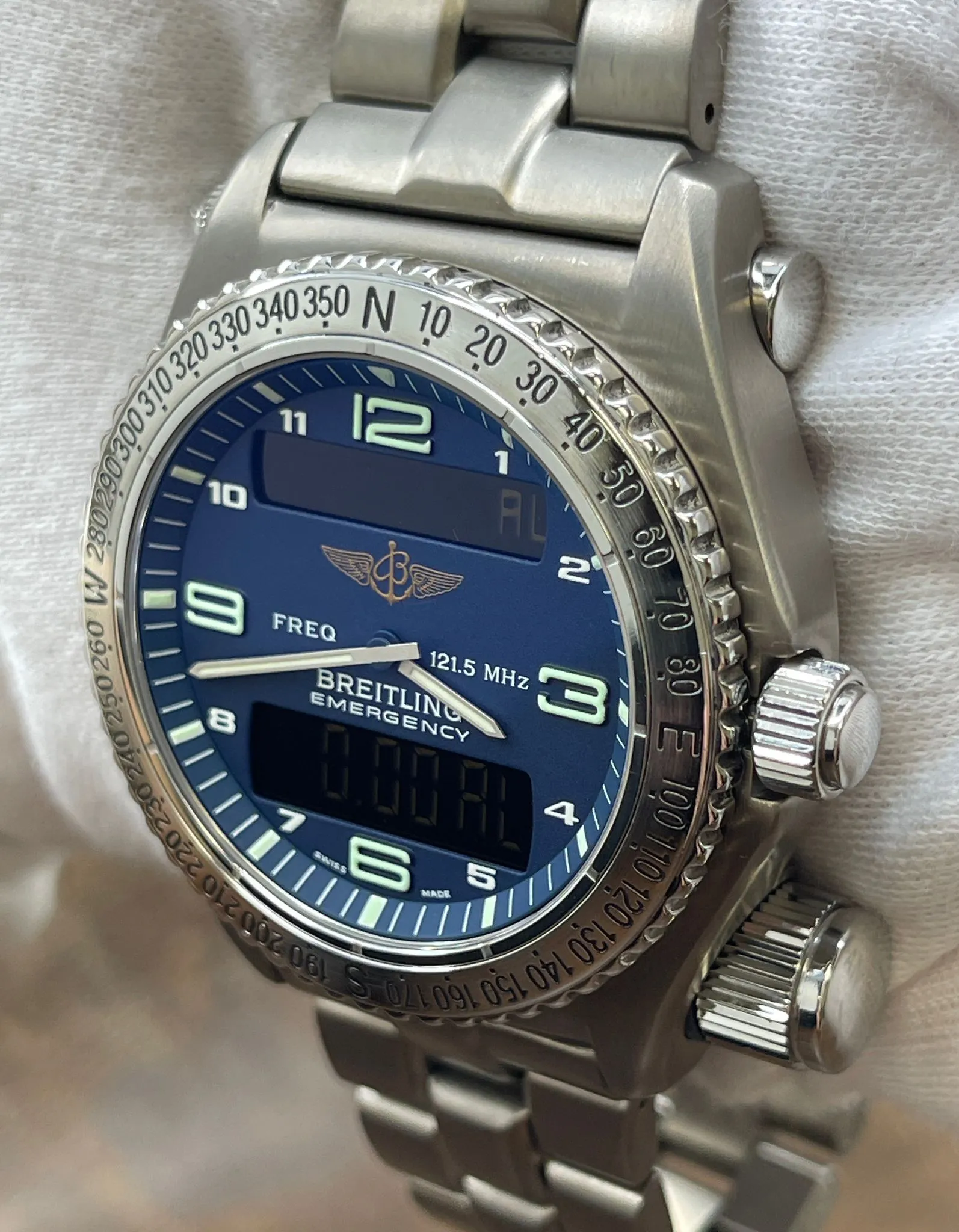 Breitling Emergency E56321 Blue Dial Quartz Men's Watch