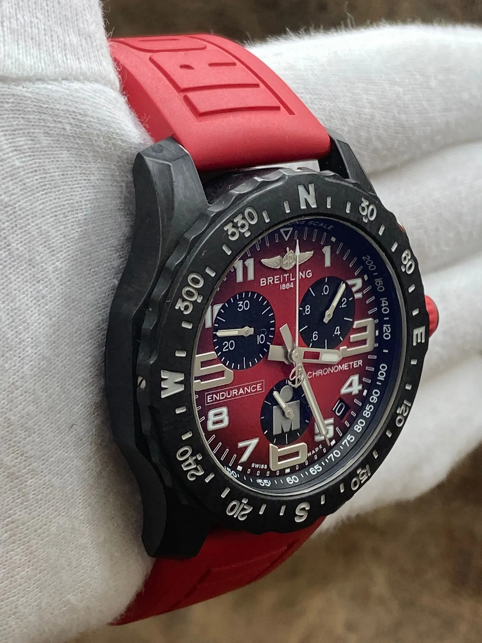 Breitling ENDURANCE PRO IronMan X82310 Red Dial Quartz Men's Watch