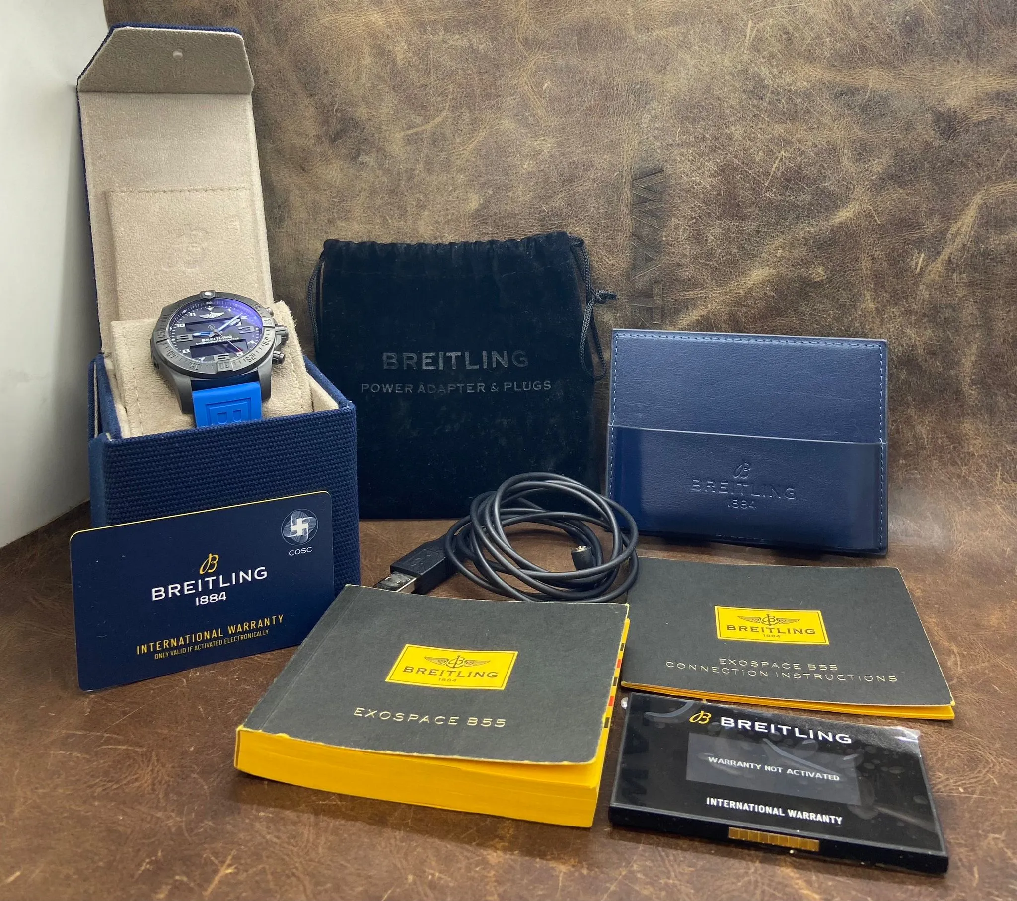 Breitling Exospace B55 Night Mission Connected VB5510H21B1S1 Black Dial Quartz Men's Watch