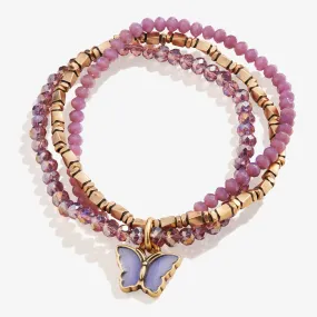 Butterfly Stretch Bracelet Trio