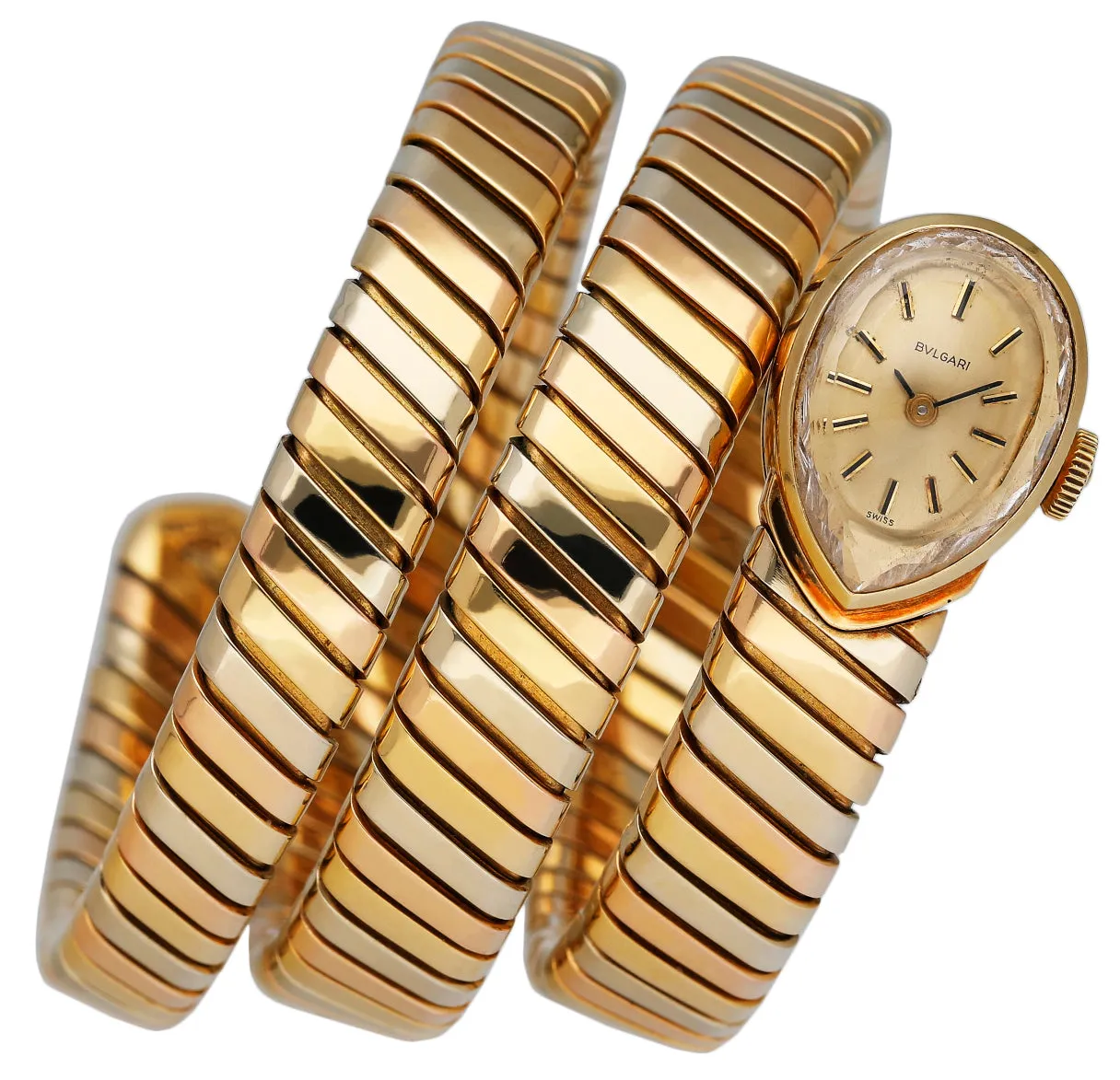 Bvlgari Serpenti Tubogas Tri Color Gold Ladies Watch