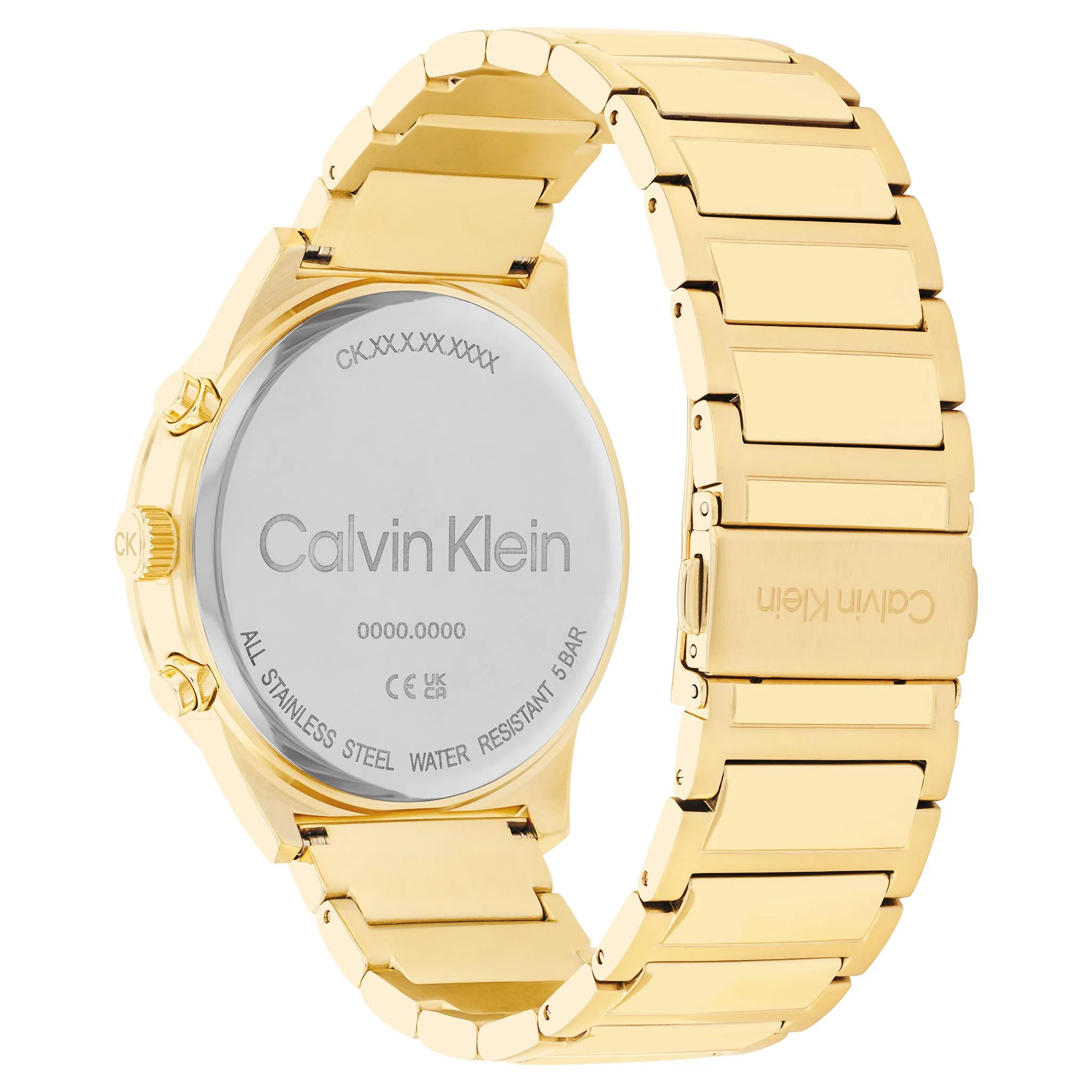 Calvin Klein Gold Steel Black Dial Multi-function Men's Watch - 25200294