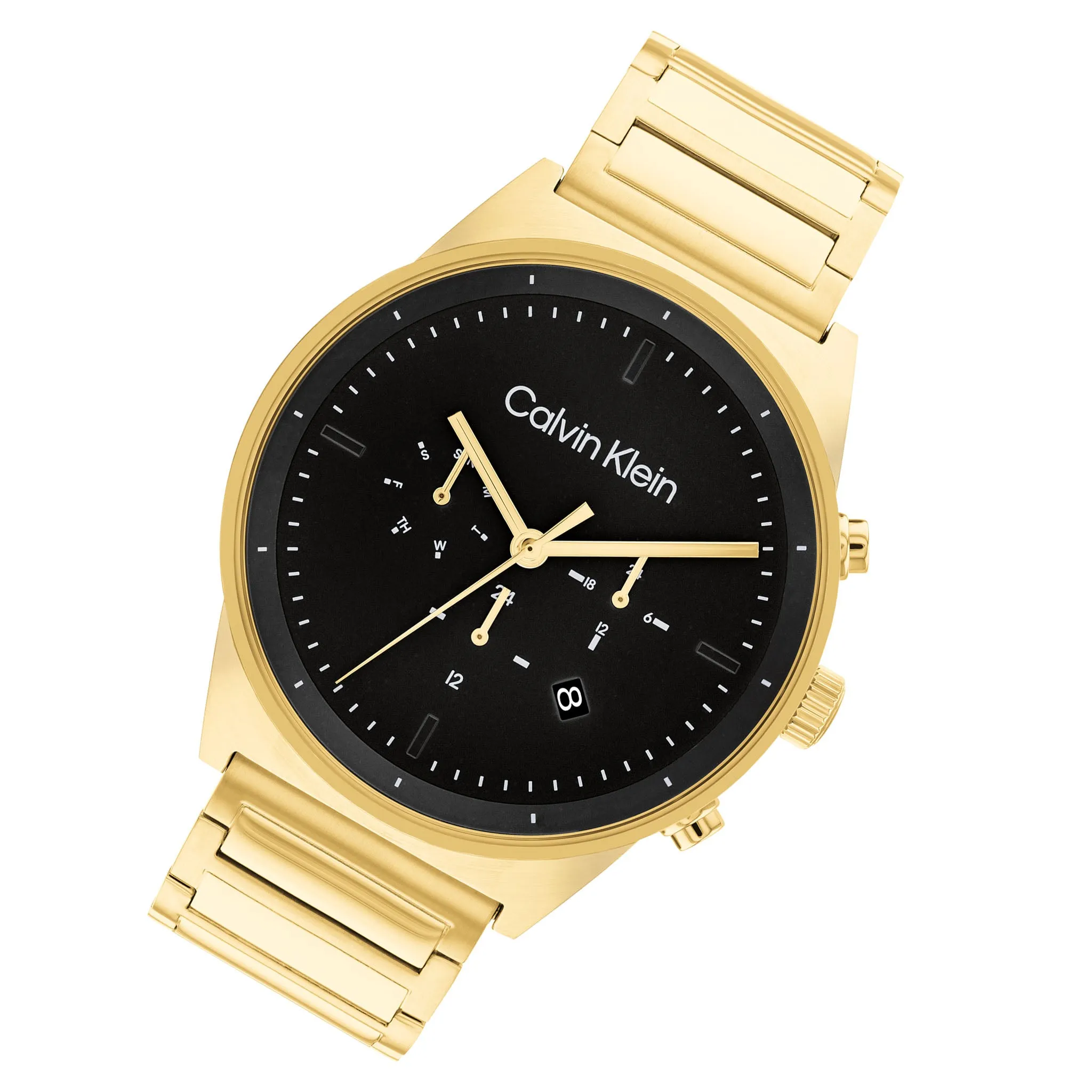 Calvin Klein Gold Steel Black Dial Multi-function Men's Watch - 25200294