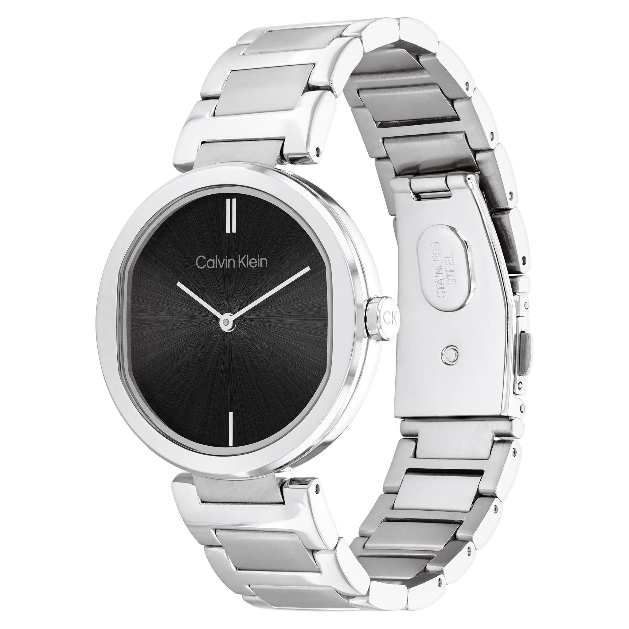 Calvin Klein Stainless Steel Black Dial Slim Women's Watch - 25200249