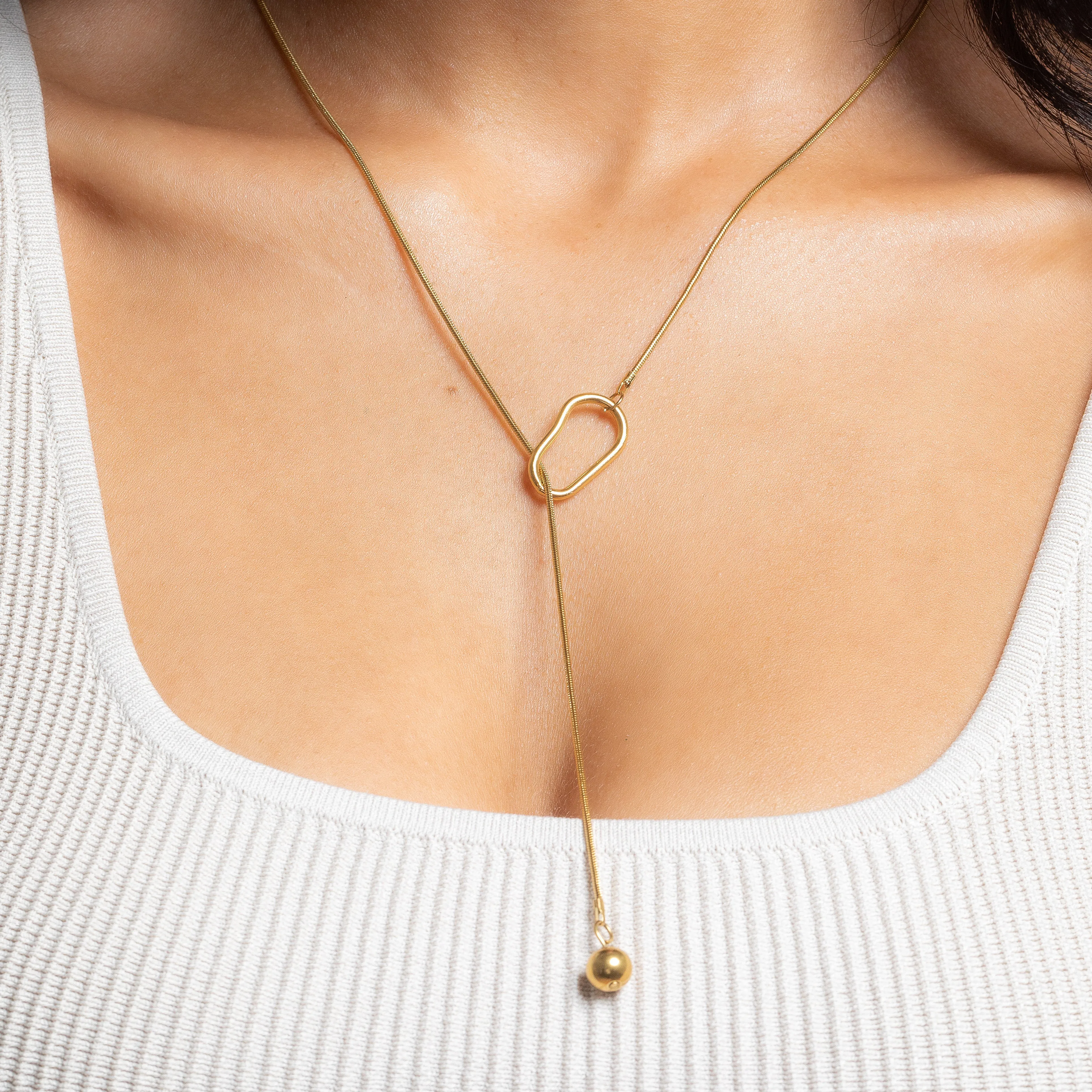 Carmen Modern Lariat Necklace