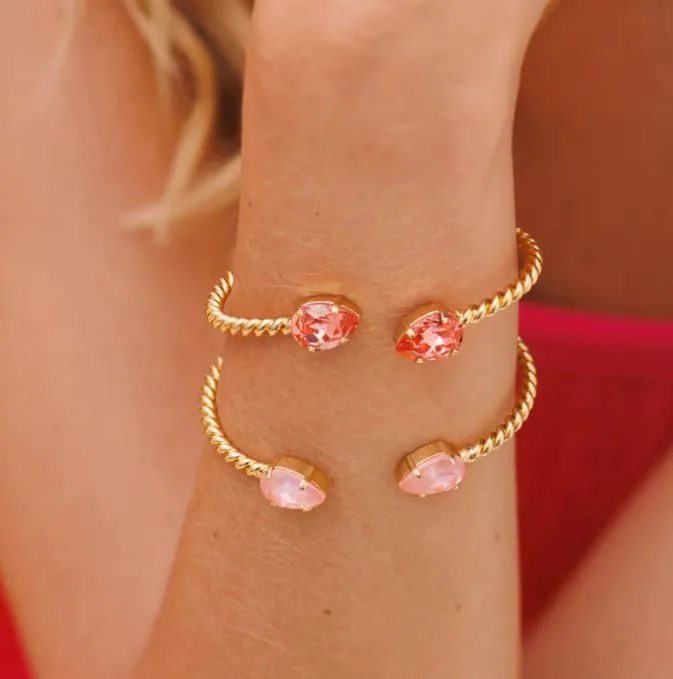 Caroline Svedbom Mini Drop Bracelet Gold Flamingo Ignite