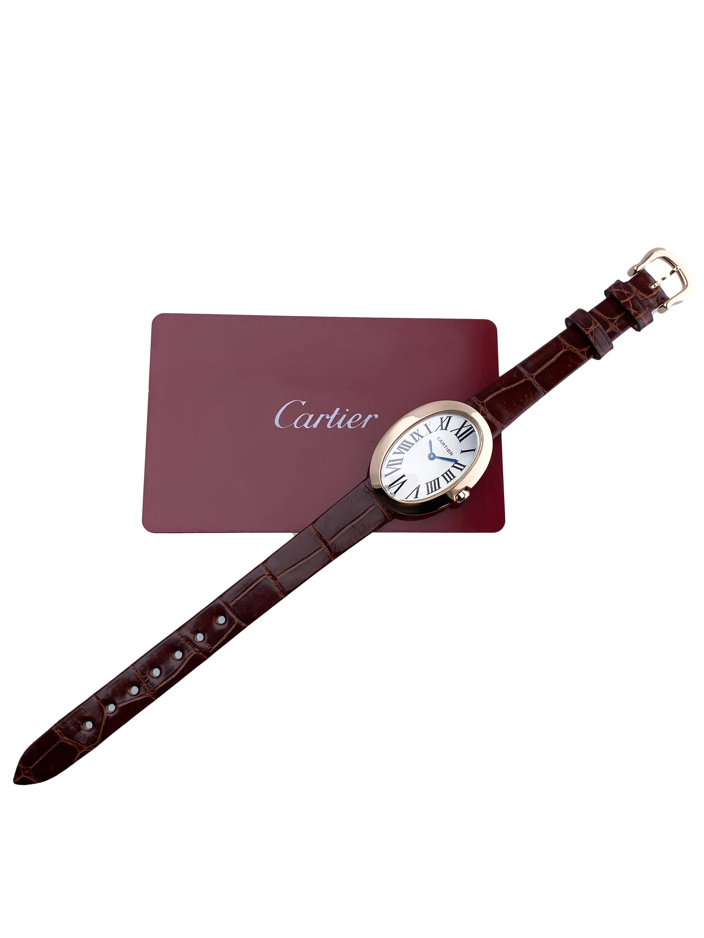 Cartier Baignoire W8000007 18K Rose Gold Ladies Watch Box Papers