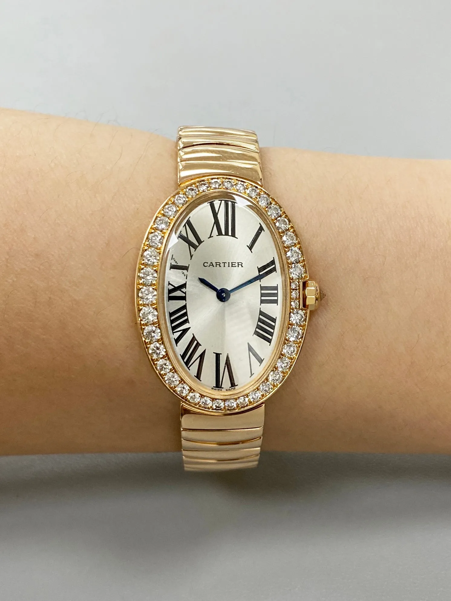 Cartier Baignoire WB520002 18K Rose Gold Ladies Watch Box Papers