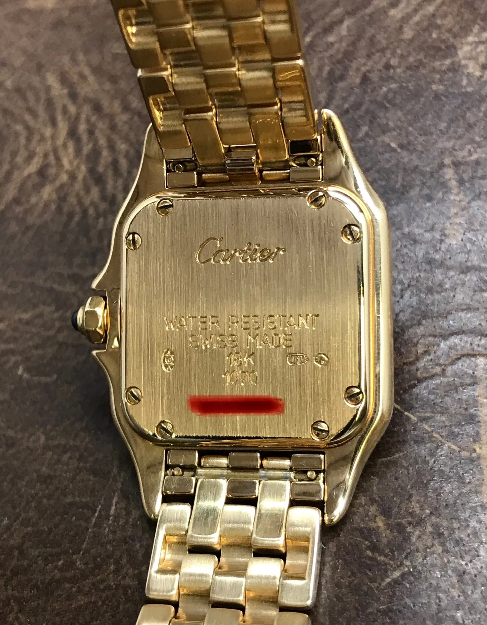 Cartier Panthere 18k Yellow Gold 1070 Off white Dial Quartz Women's Watch