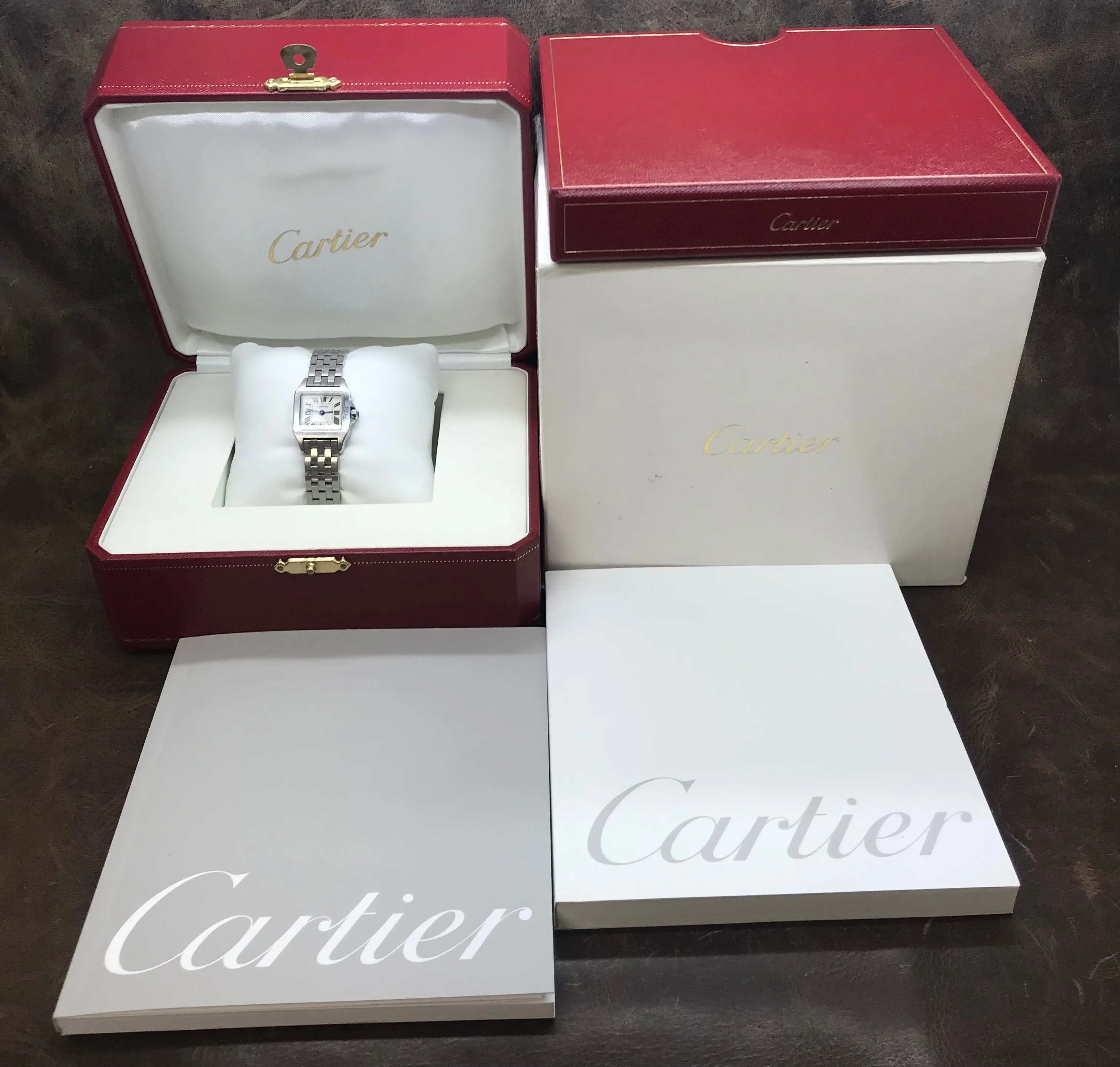 Cartier Santos Demoiselle W25064Z5 White Roman Dial Quartz Women's Watch