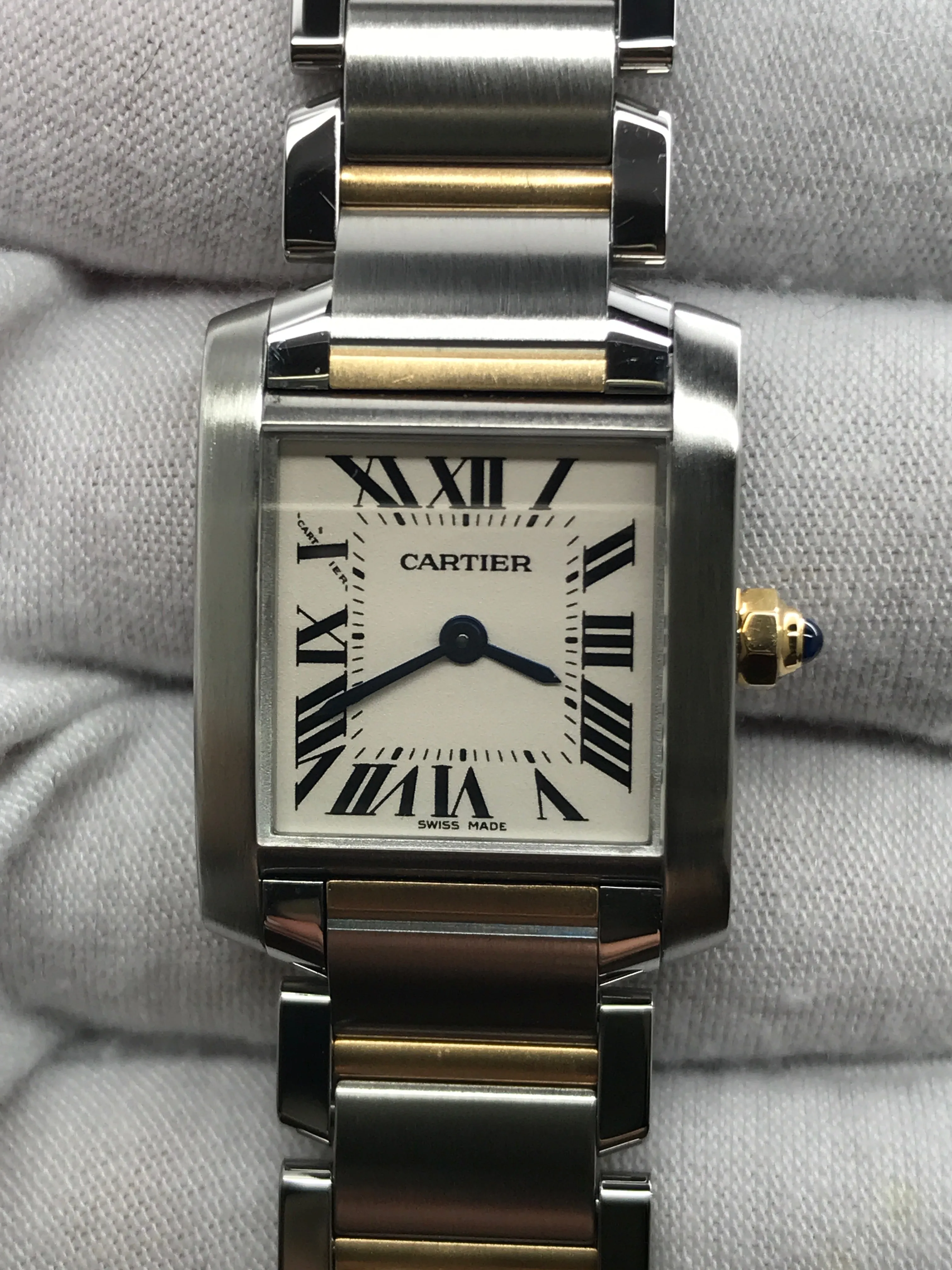 Cartier Tank Francaise 2384 Beige Dial Quartz Women's Watch