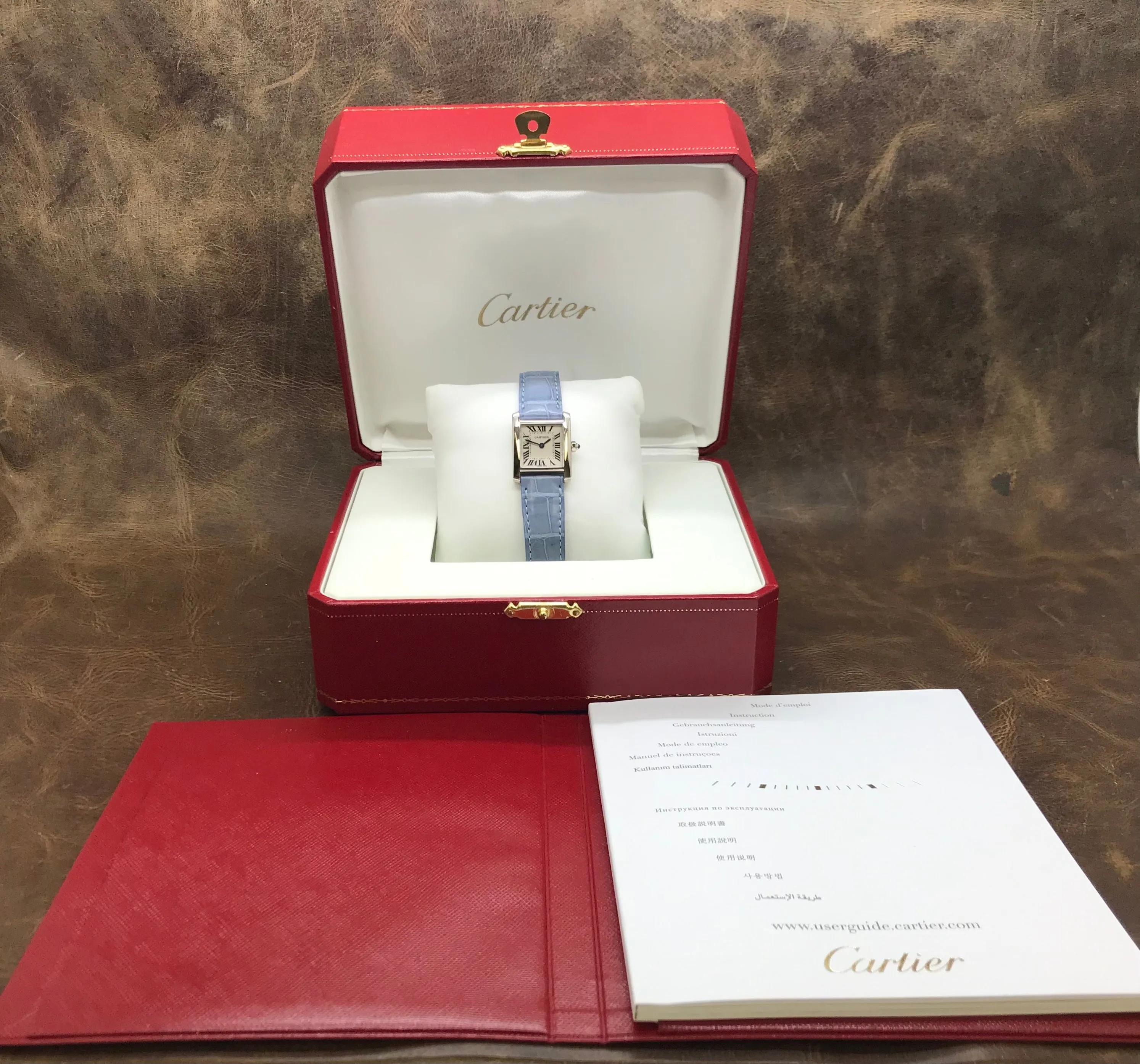 Cartier Tank Francaise 2403 White Dial Quartz Women's Watch