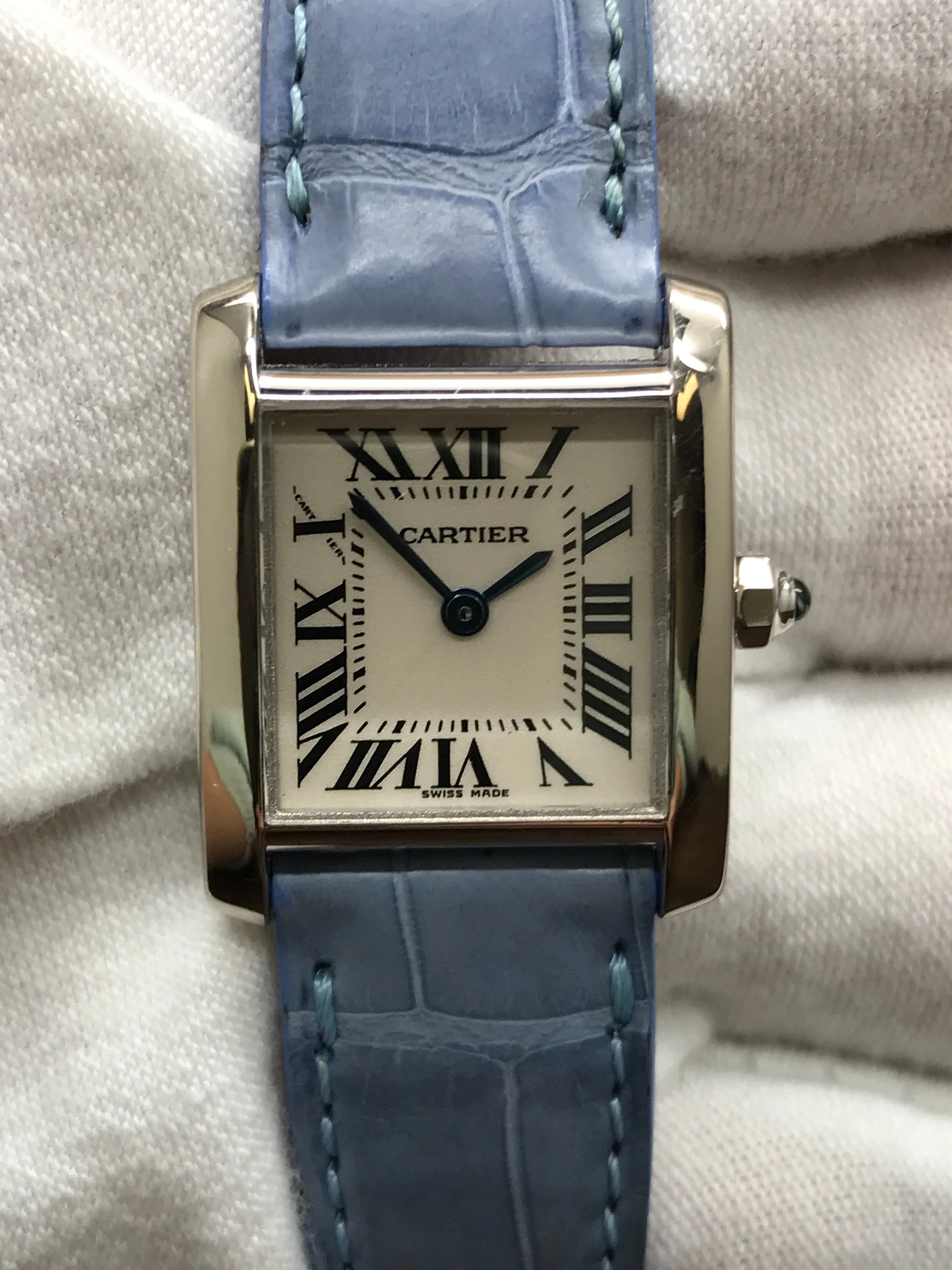 Cartier Tank Francaise 2403 White Dial Quartz Women's Watch