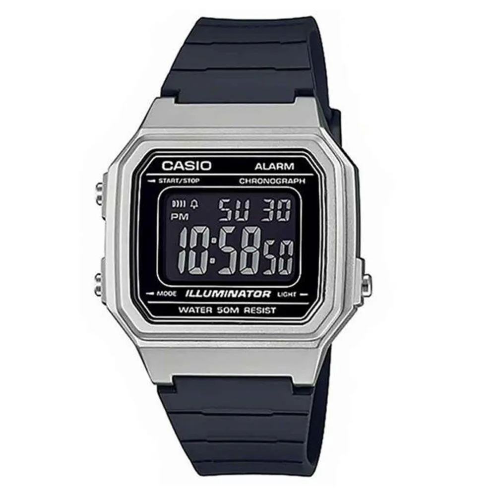 Casio Classic Black Resin Digital Men's Watch - W215H-7B