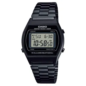 Casio Vintage Black Steel Digital Women's Watch - B640WB-1A