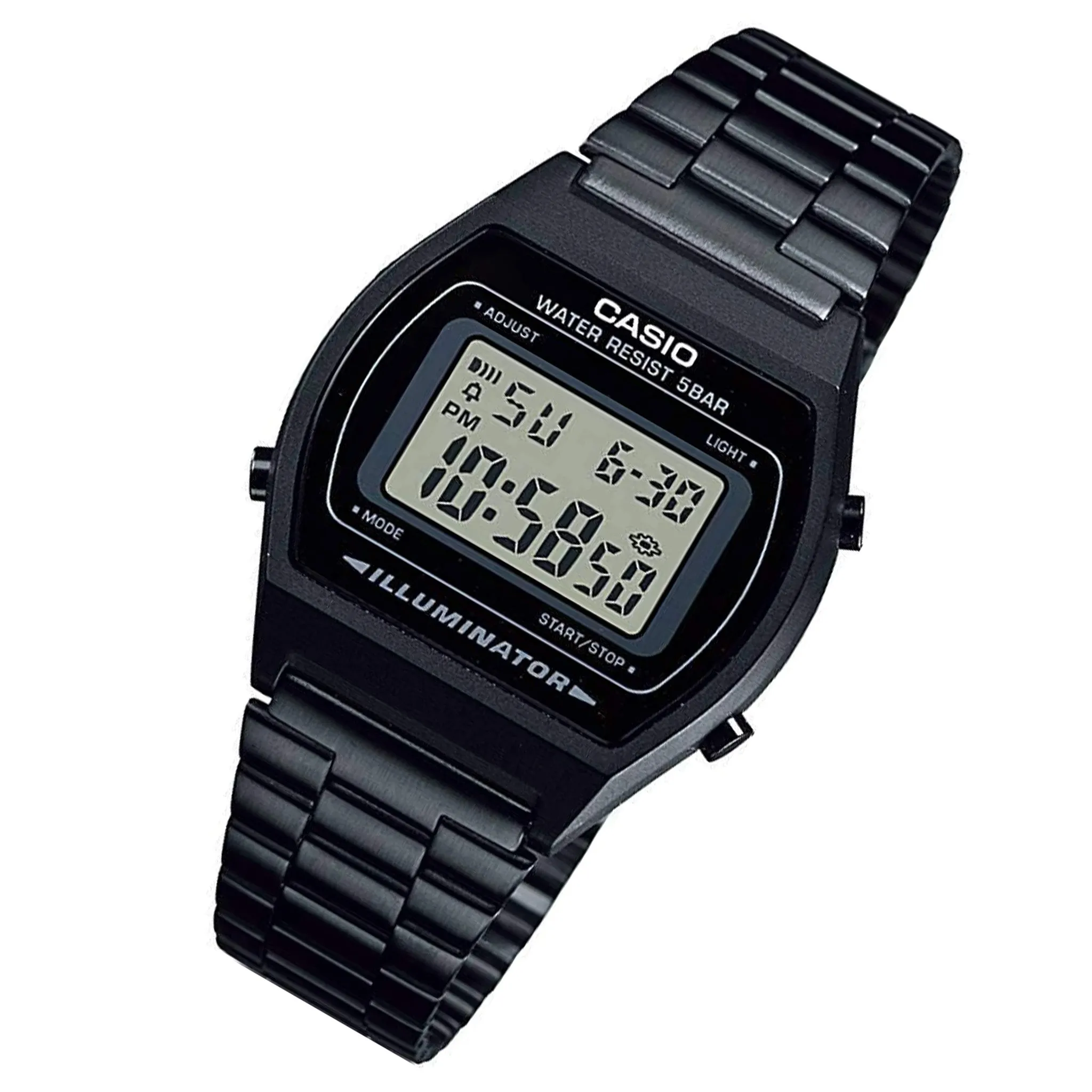 Casio Vintage Black Steel Digital Women's Watch - B640WB-1A