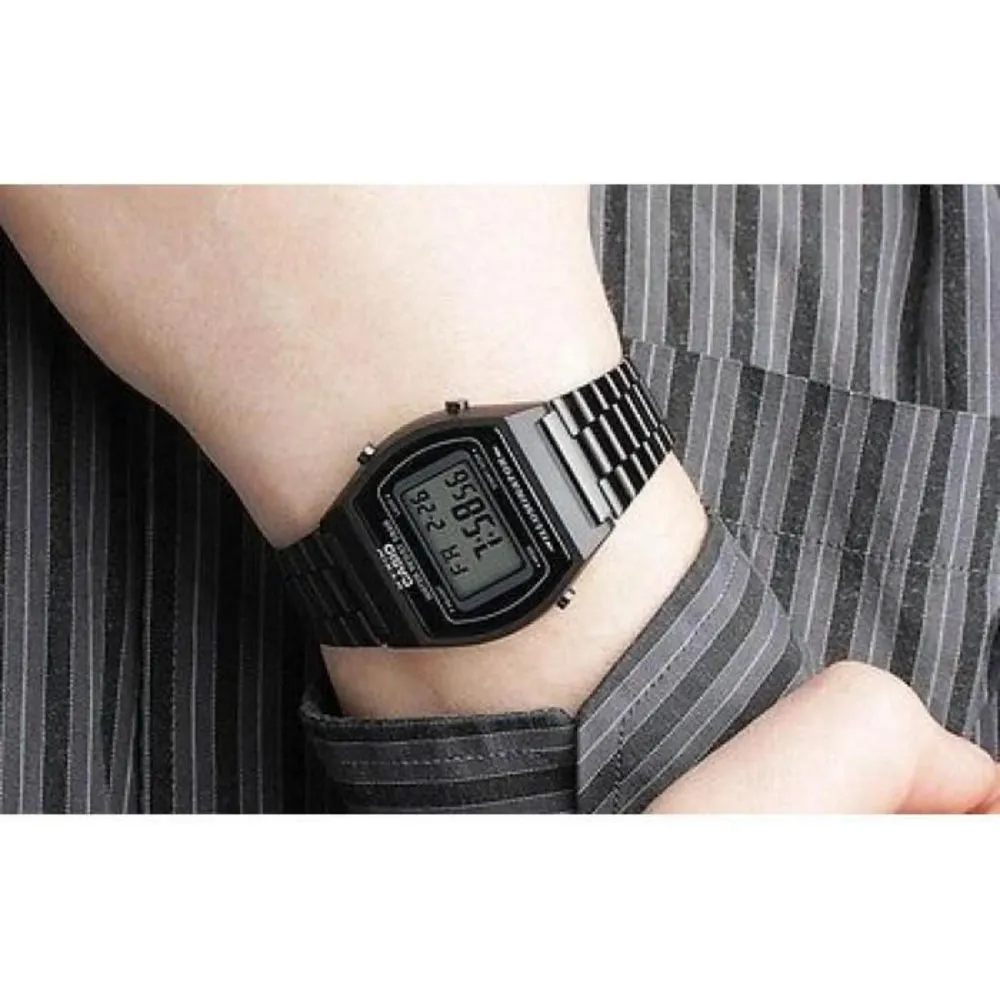 Casio Vintage Black Steel Digital Women's Watch - B640WB-1A