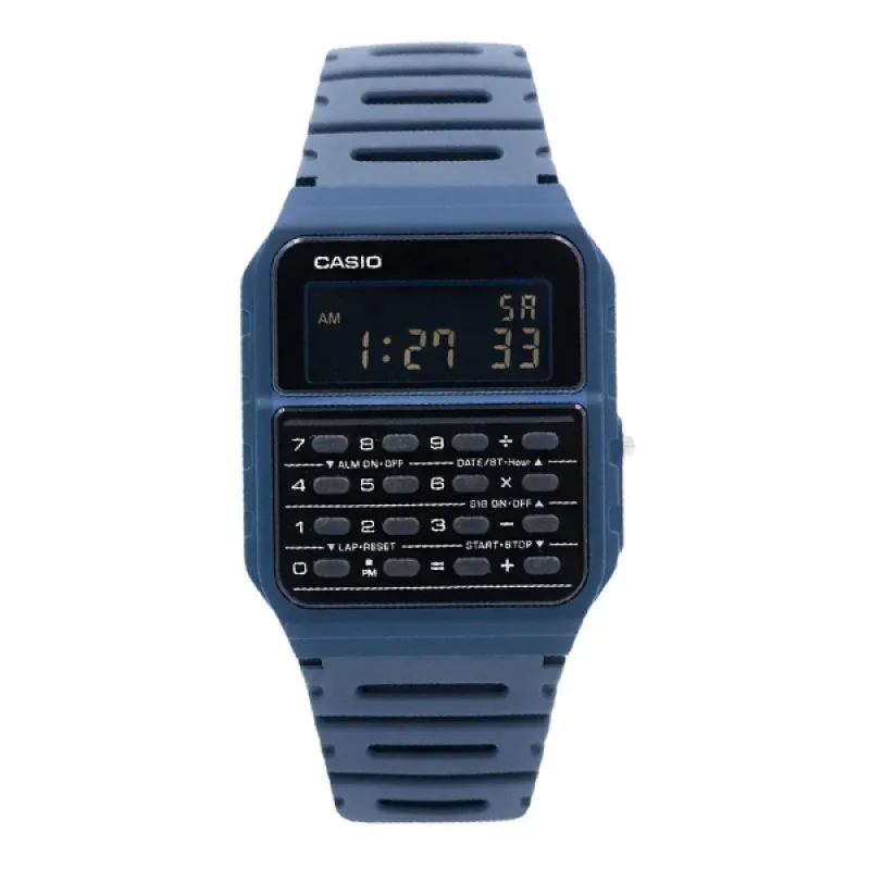 Casio Vintage Blue Digital Calculator Watch CA-53WF-2BDF