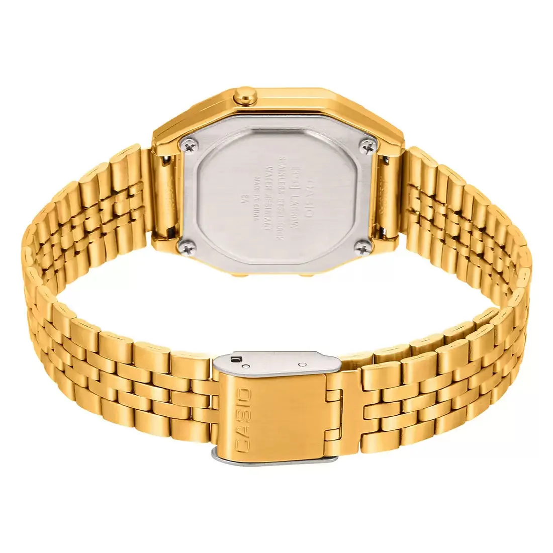 Casio Vintage Digital Gold Tone Stainless Steel Ladies Watch | LA680WGA-1BDF